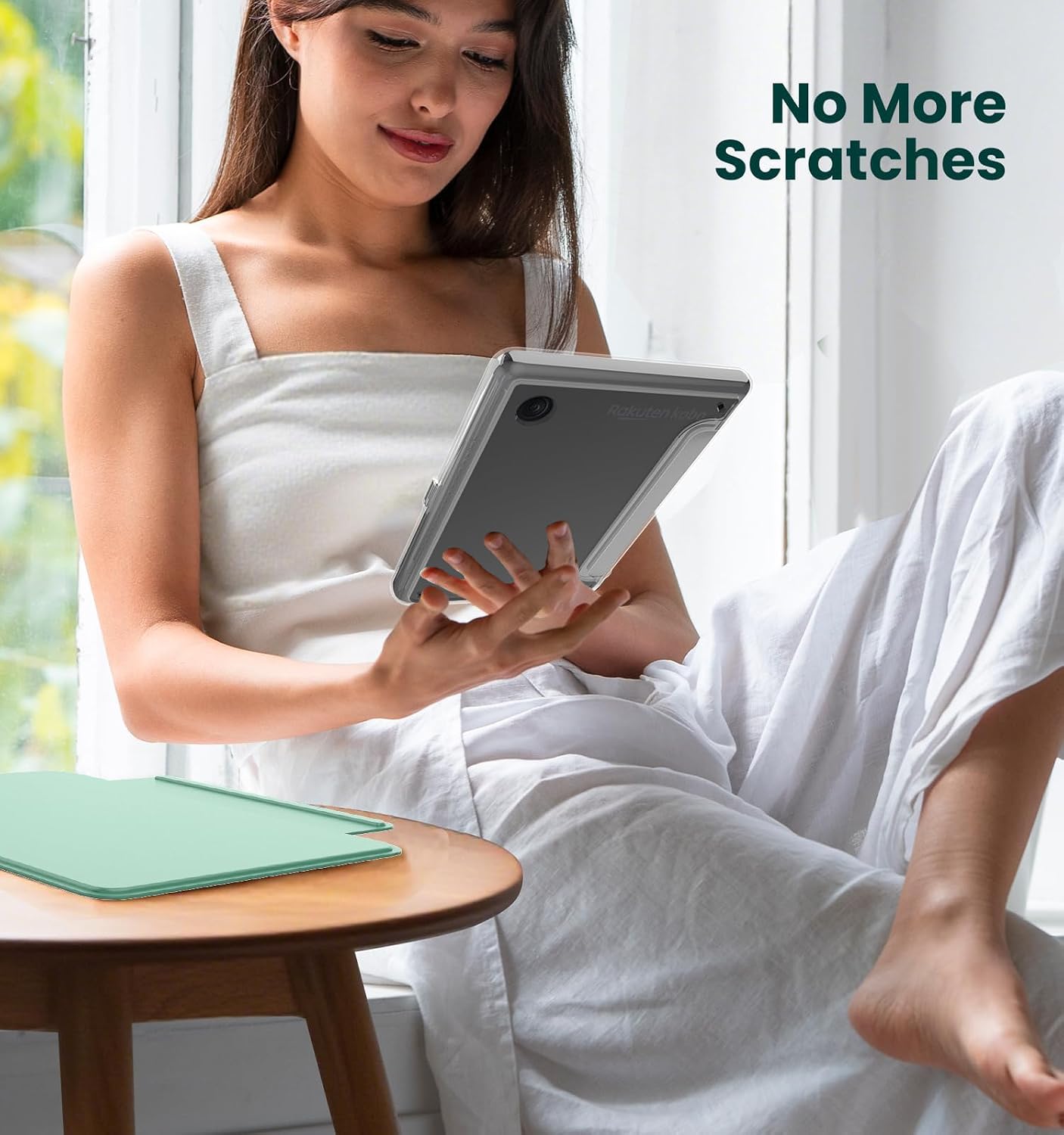 E NET-CASE 6" (2024) (2024) /2E (2022) Detachable Magnetic Case for Kobo Clara Colour /Clara BW eReader, Ultra Clear
