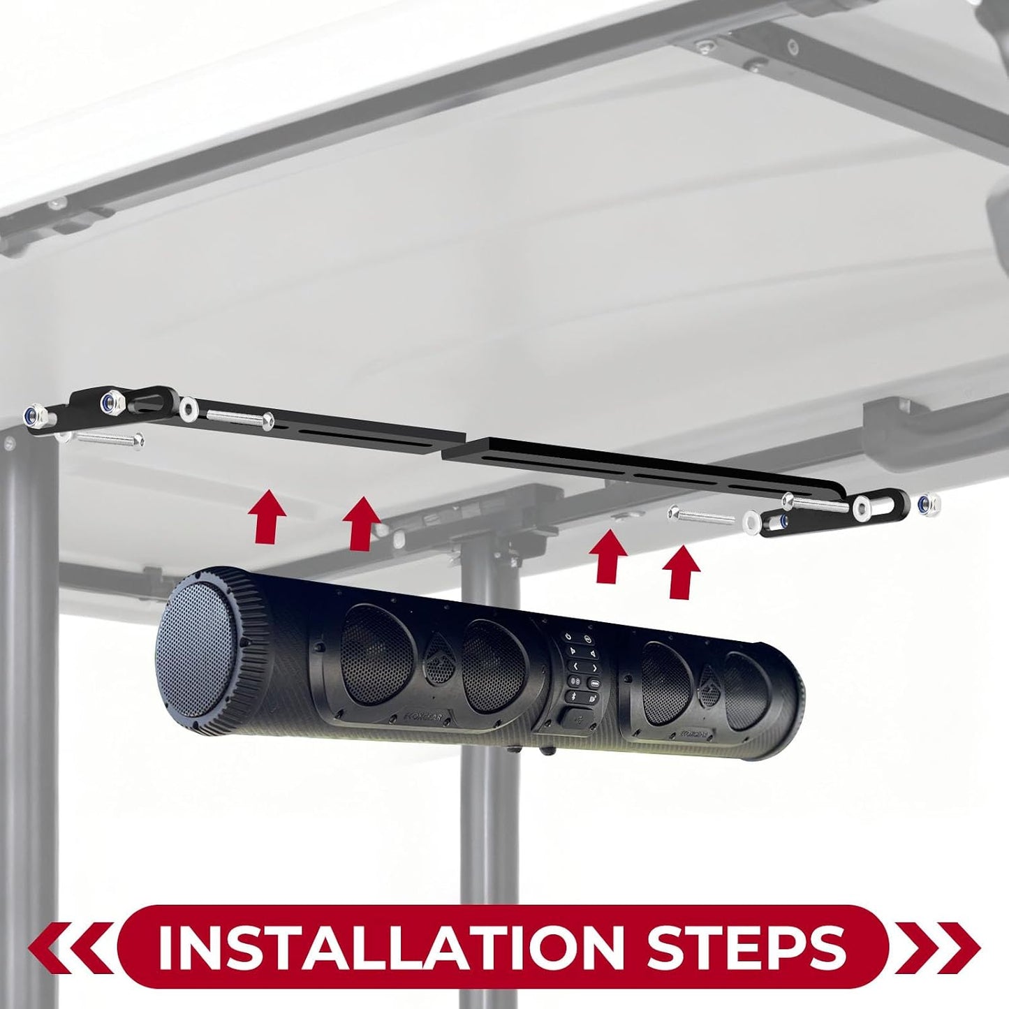 Jerbor SE18, SE26, SEB26, SEDS32 Golf Cart Soundbar Mounting T-Bracket for Soundbars,Golf cart Audio System Mount,Golf