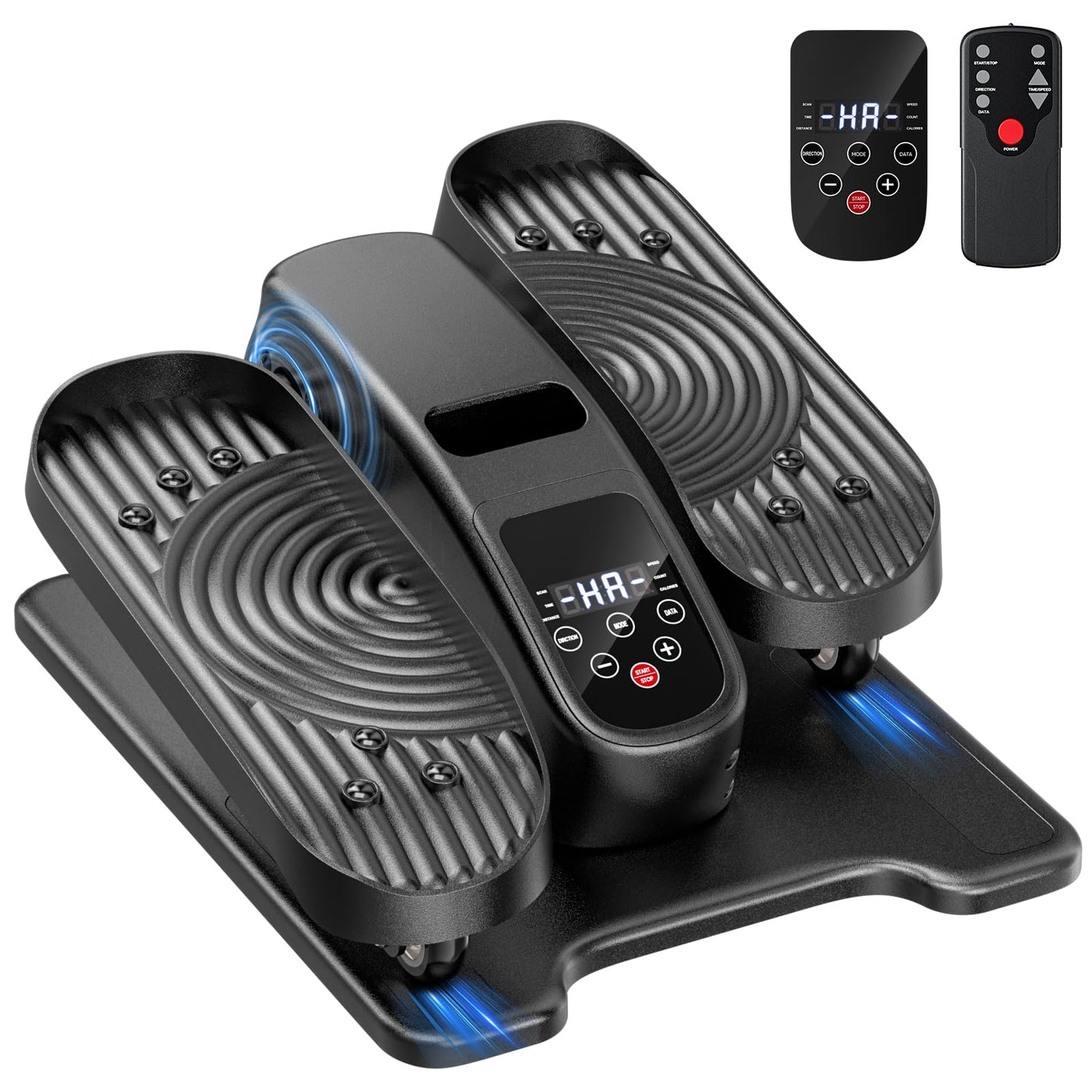 Under Desk Elliptical Machine for Senior, Quiet Mini Elliptical Leg Exerciser with Smart Remote, Electric Seated Foot Pedal Exerciser with 12 Adjustable Speeds Easy to Use for Home Office