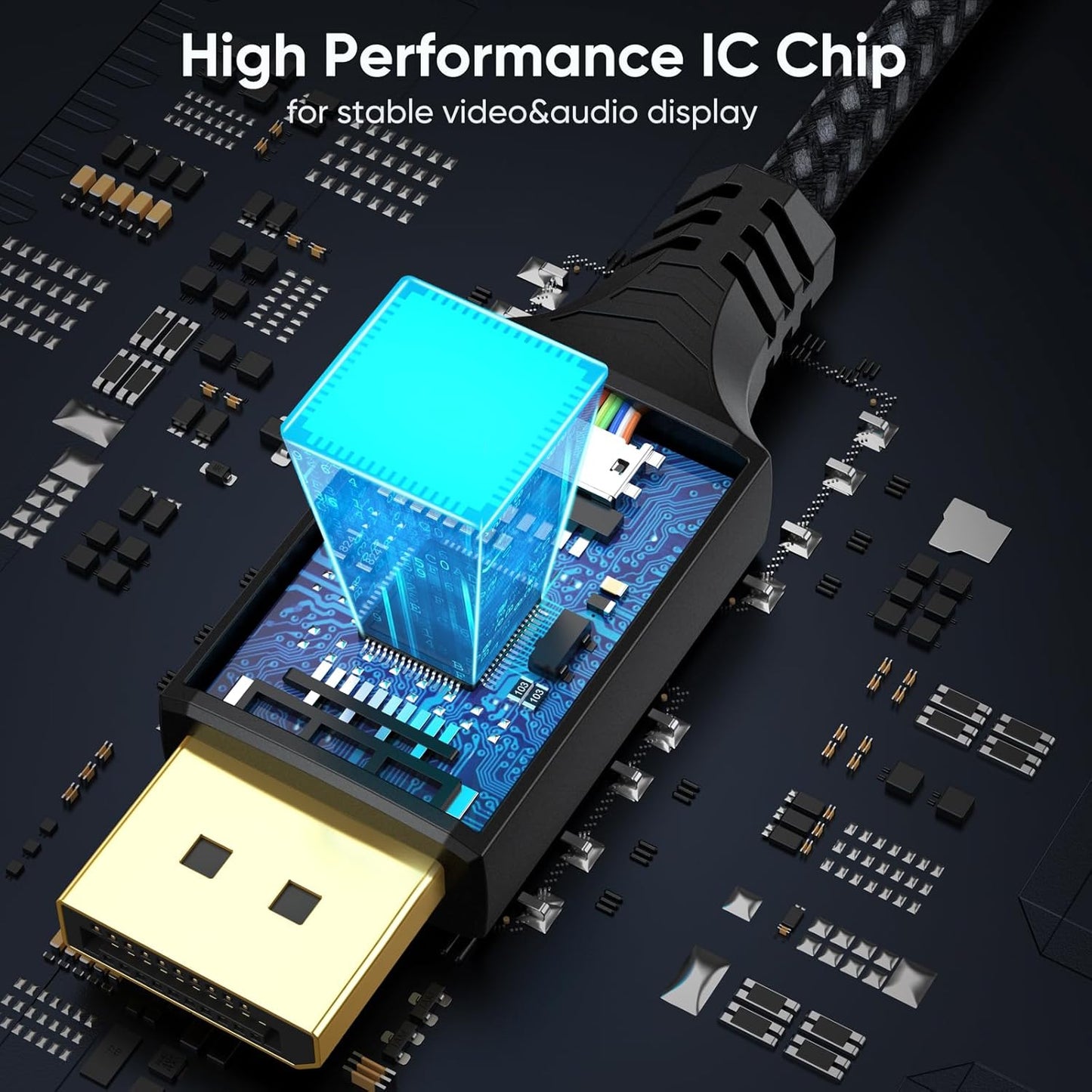 3ft, 4K@30Hz 1080P@120Hz HDMI1.4, Display Port to HDMI Cable [One-Direction] DisplayPort to DP (Source) to HDMI