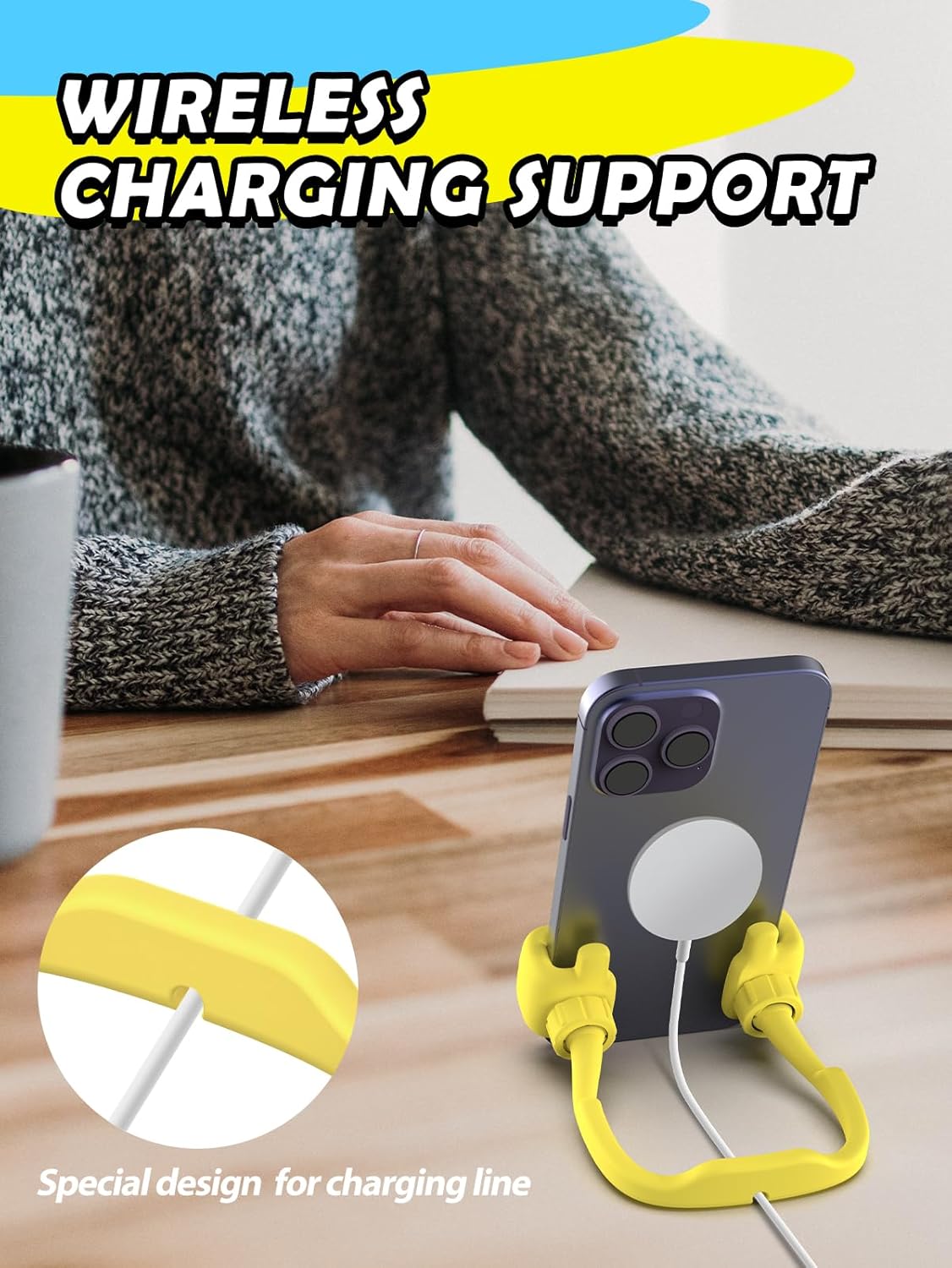 CALDEVER 8) Stocking Stuffers for Men Women Teens Kids Gifts for Men Christmas: Thumbs Up Lazy Phone Stand Holder Funny