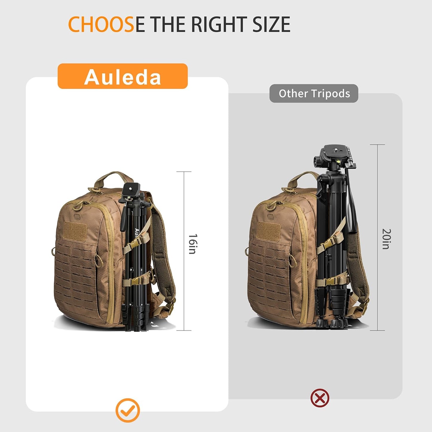 Auleda 71 6.6 LB Camera Tripod Aluminum Tall Tripod Stand Compatible with Canon Nikon with Wireless Remote Phone Holder