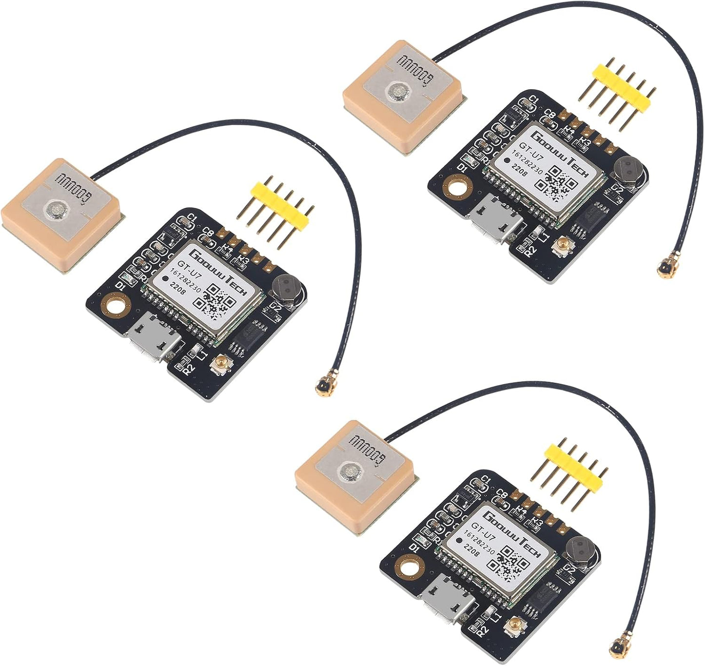 Alinan 3pcs GT-U7 NEO-6M 51 STM32 GPS Module Navigation Satellite Positioning GPS Receiver Compatible with MCU Low