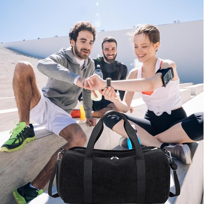 Duffle Bag for Gym Sports Women Girls Workout Travel Bag Weekender with Shoe Compartment and Wet Pocket
