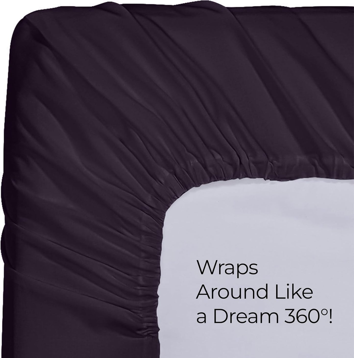 Utopia Bedding Twin Fitted Sheet - Soft Microfiber - Deep Pocket Design - Fade Resistant - Purple