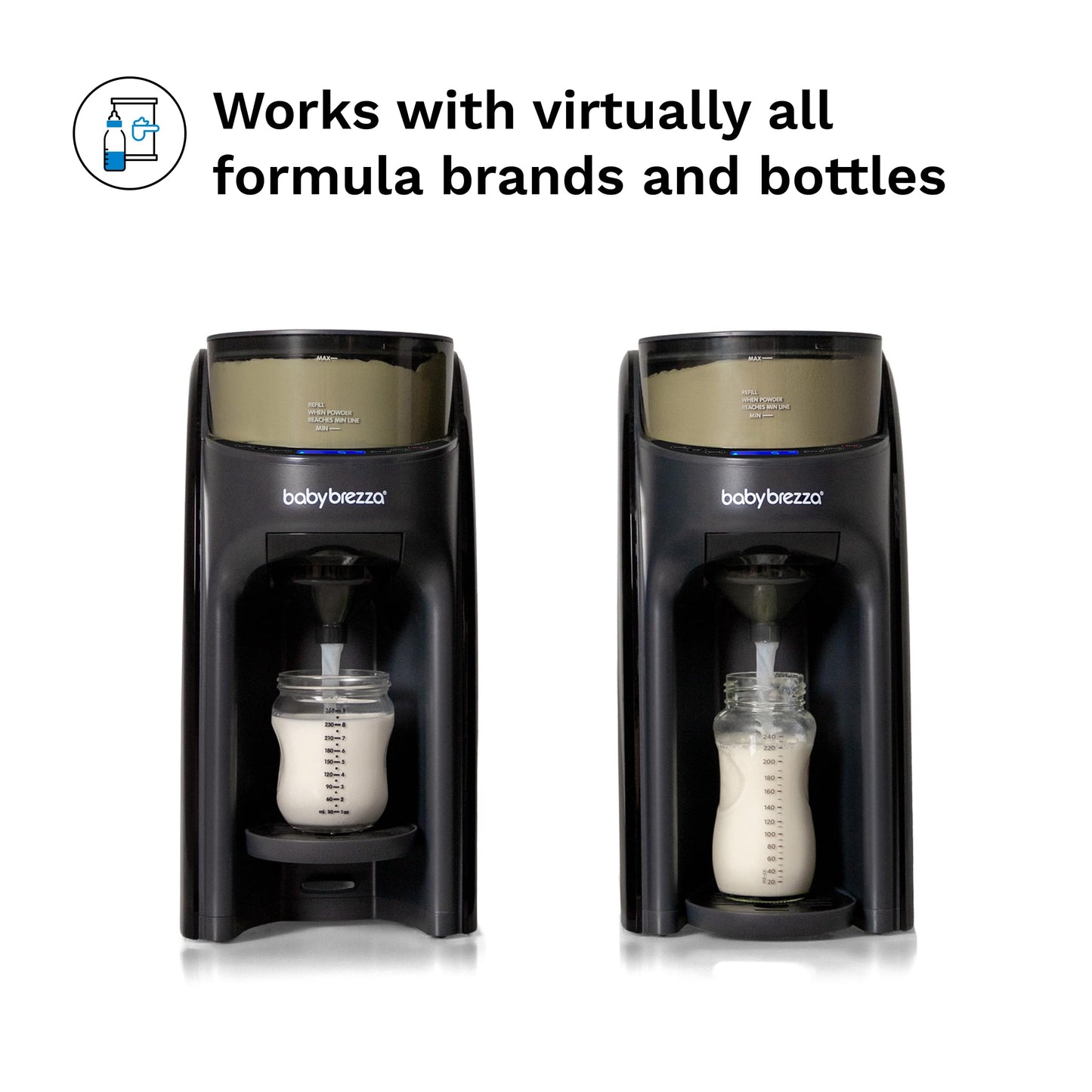 Baby Brezza Formula Pro Advanced Formula Dispenser Machine - Automatically Mix a Warm Formula Bottle Instantly - Easily Make Bottle with Automatic Powder Blending, Charcoal