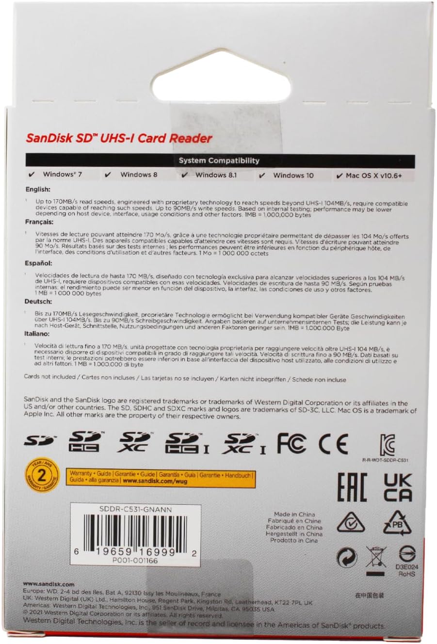 Sandisk SDDR-C531-GNANN SD UHS-I Card Reader
