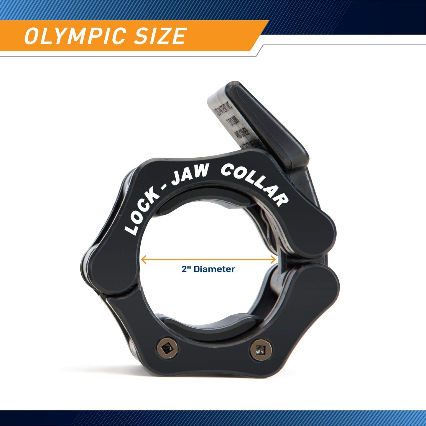 Steelbody Olympic Bar Lock Jaw Collars for 2" Barbell Sleeves Free Weights Accessories for Home Gym OBC-5 Resin - Black