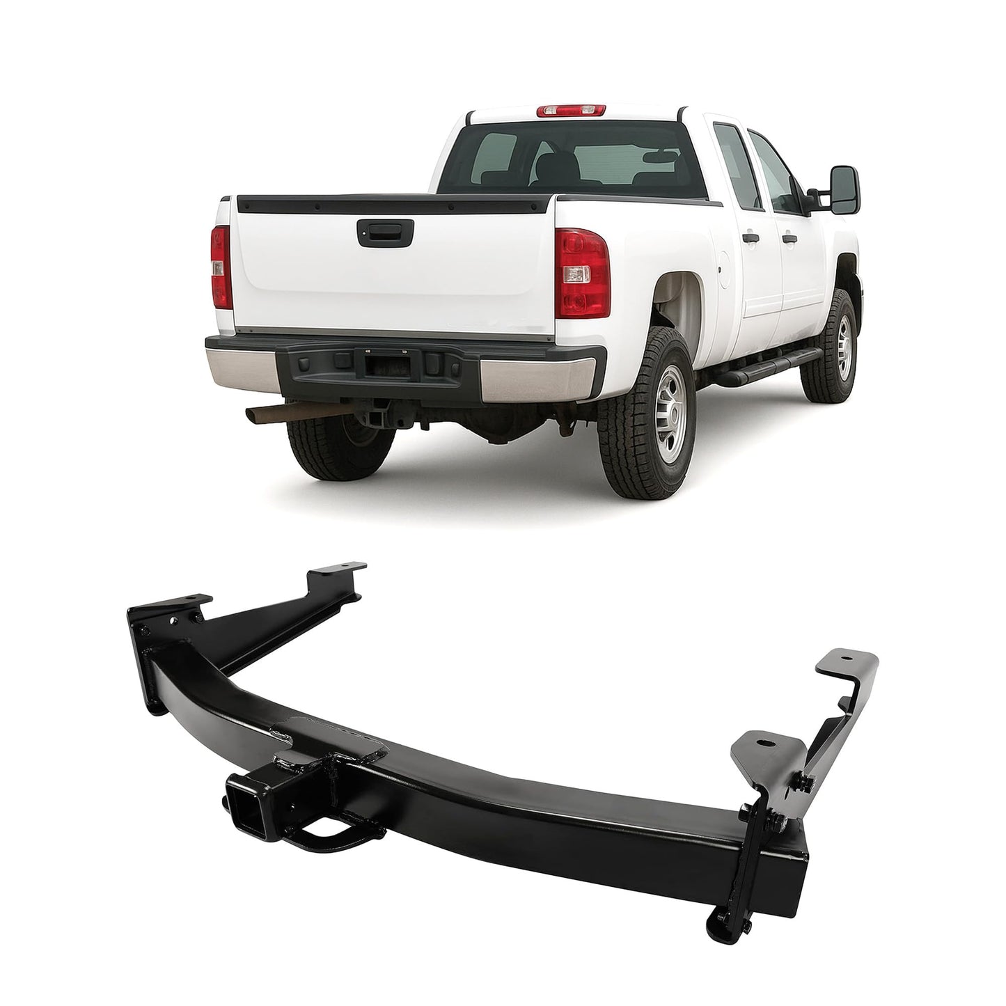 ECOTRIC Class 5 Trailer Tow Hitch W/2-Inch Receiver Compatible with Chevrolet Silverado GMC Sierra 2500HD 3500HD 2001-2010 Replacement for 41944