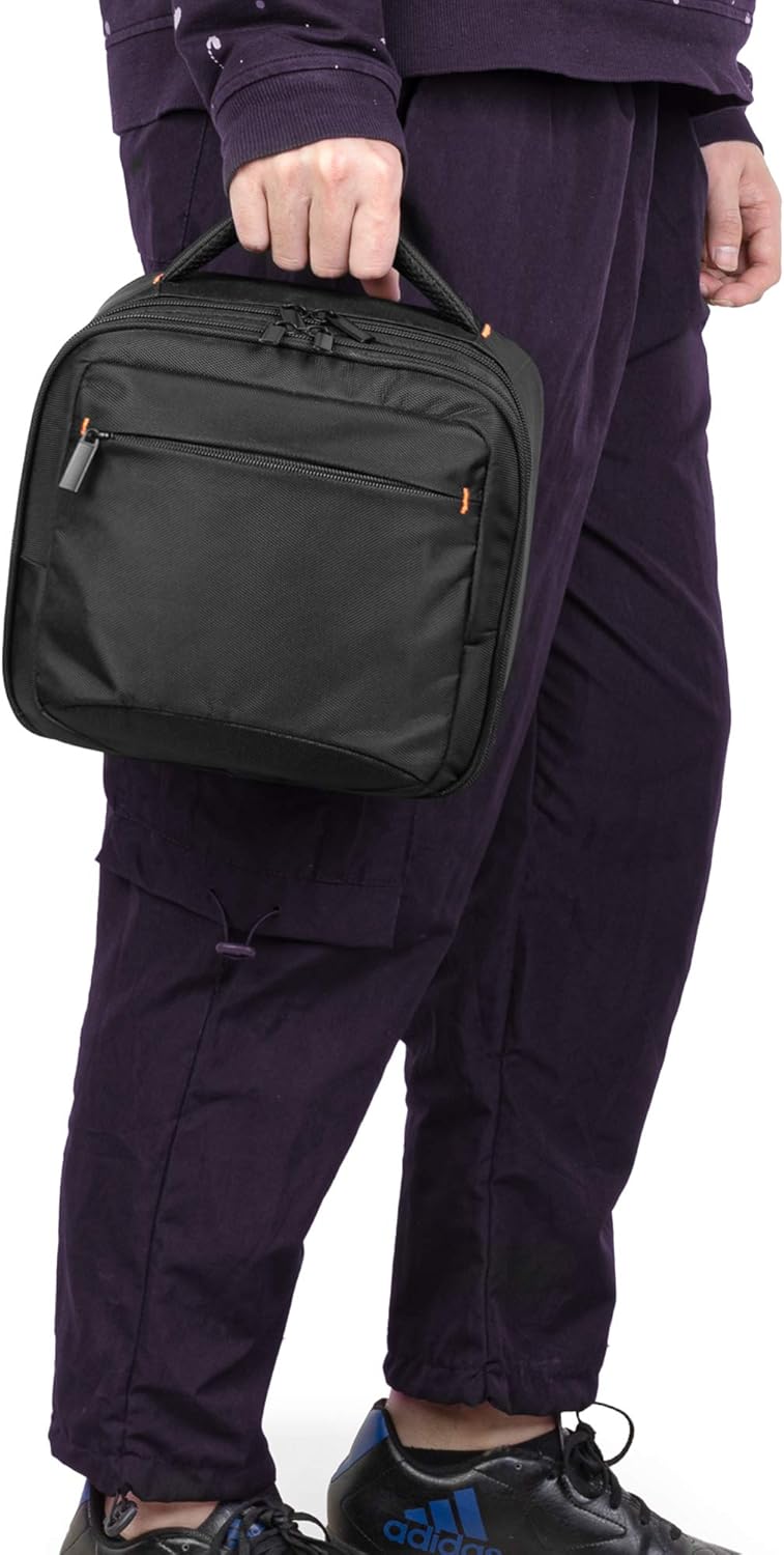 CURMIO Double Layers Projector Case, Mini Projector Carrying Bag Compatible for DR.J Professional and QKK Mini