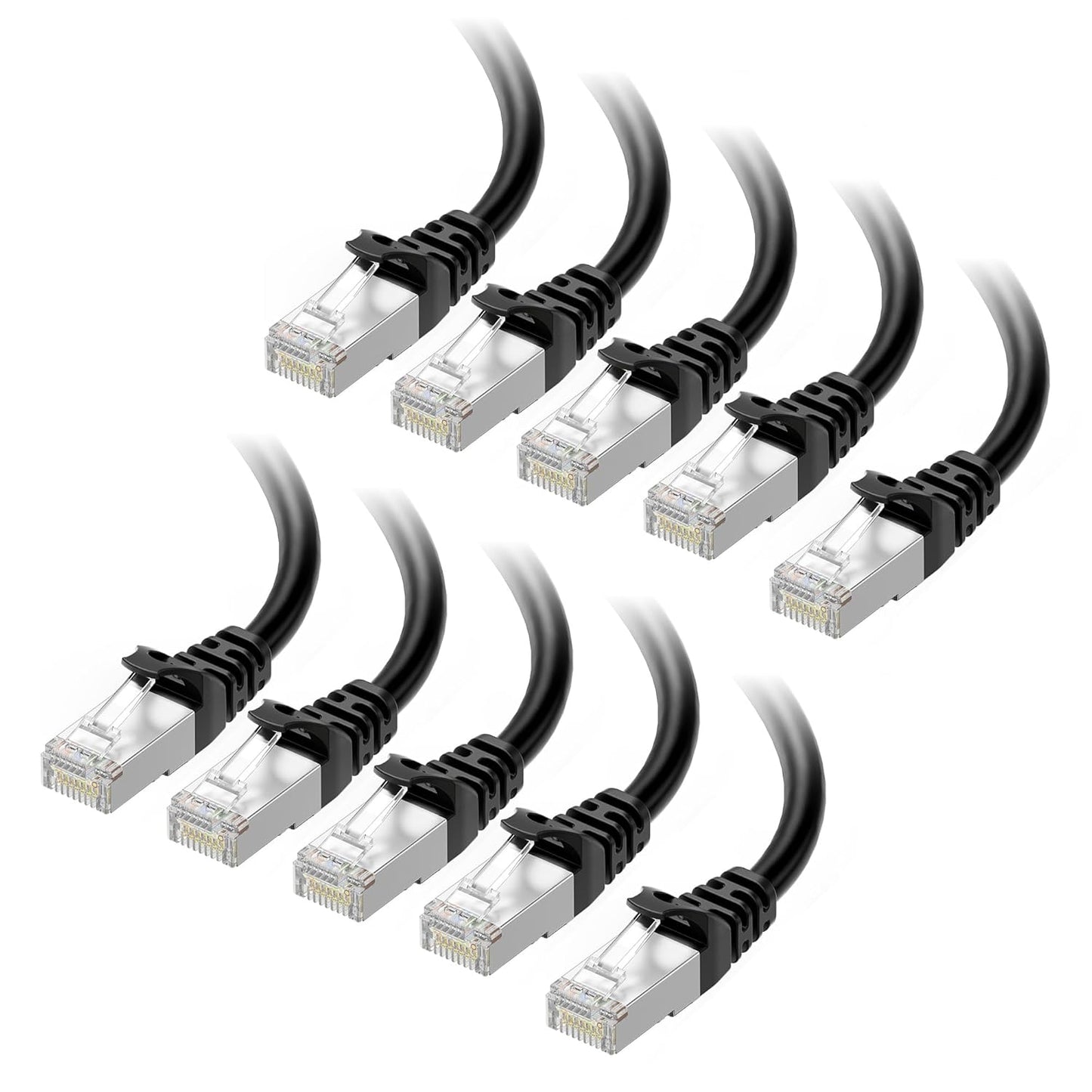 10Gbps 10-Pack 6A 7ft, 6A Cat6A Cable Matters Snagless Shielded Cat Ethernet Cable - Cat Cable, Cord, Ethernet Cord