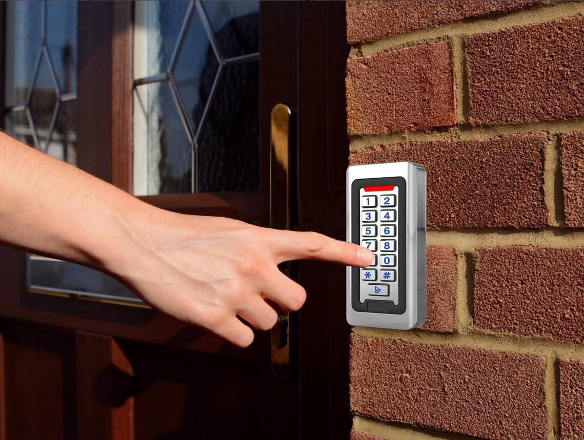 Tuya Smart Door Access Control System Kit, Waterproof Keypad Door Entry with 600lb Magnetic Lock, Remote Control & App Unlock, Doorbell for Home & Office