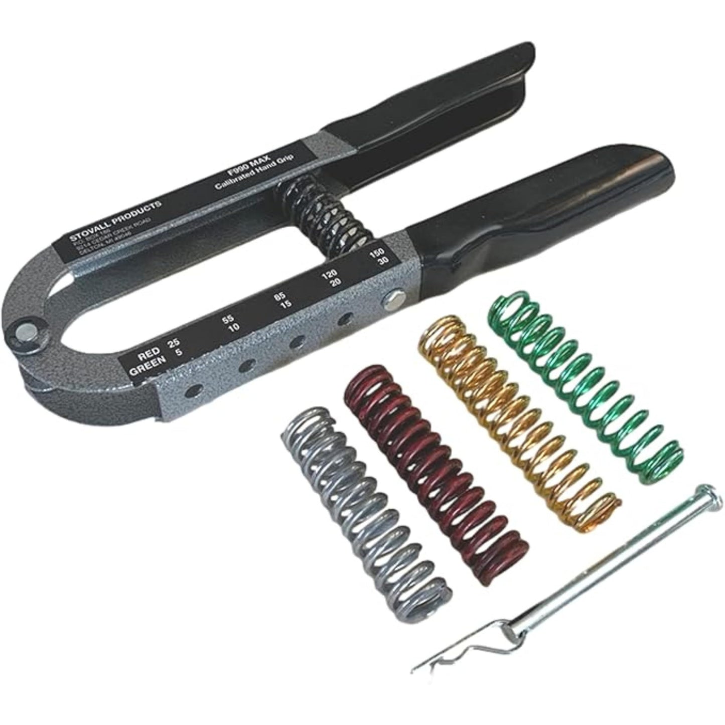 Stovall Adjustable Grip Strength Trainer | Professional Physical Therapy Hand Grip Exerciser | Rehab Hand Exerciser with Resistance from 5 to 150 lbs, Made In The USA