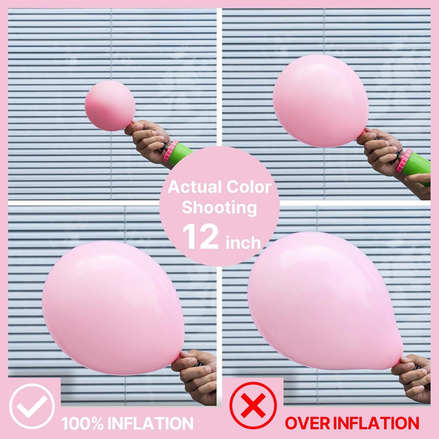 PartyWoo Light Pink Balloon Arch Kit - 127pcs in Various Sizes for Baby Showers & Birthday Parties
