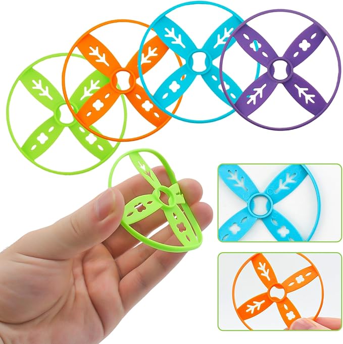 Outside Toys for Kids Ages 4-8, 24 Pack Flying Discs Supplement Set - Compatible with Most Handheld and Foot-Powered Flying Disc Toys, Includes 4 Vibrant Colors, Must-Have for Flying Disc Enthusiasts