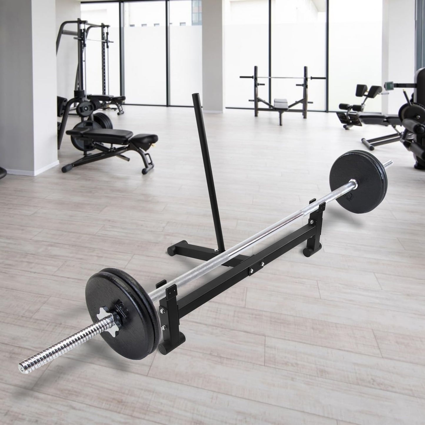 WYGVNR Heavy Duty Deadlift Barbell Jack Weight Lifting Olympic Barbell Changing Weight Plates for Deadlifting, Powerlifting, and Weightlifting - 900lb Capacity