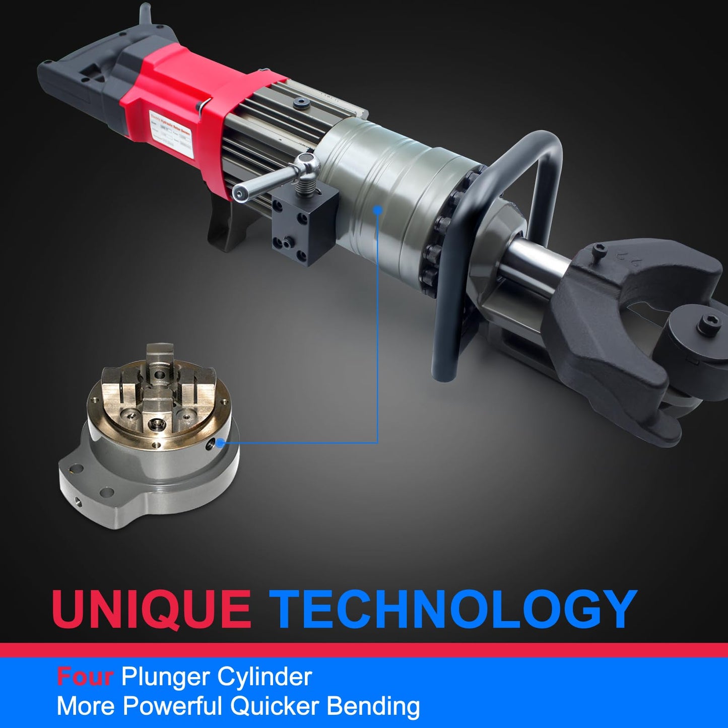 1400W Electric Rebar Bender 7/8" Hydraulic Rebar Bending Machine,2-2.5s Fast Bend 16-22mm 0.9" #7 Rebars Steel Bar Metal Portable Industrial Tool Easily Bending Angle 0-90 Degree,110V, HRB-22