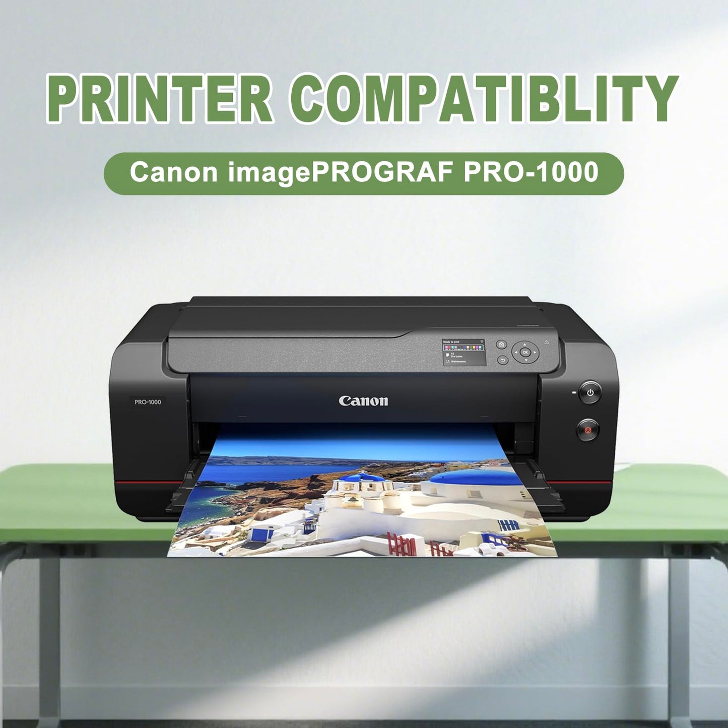Dikarsum PFI-1000 Compatible Ink Cartridge with Pigment Ink Replacement for Canon PFI-1000 use in imagePROGRAF PRO-1000 (12PCS MBK PBK CY MG YL GY PC PM PGY Red Blue CO 80ML)