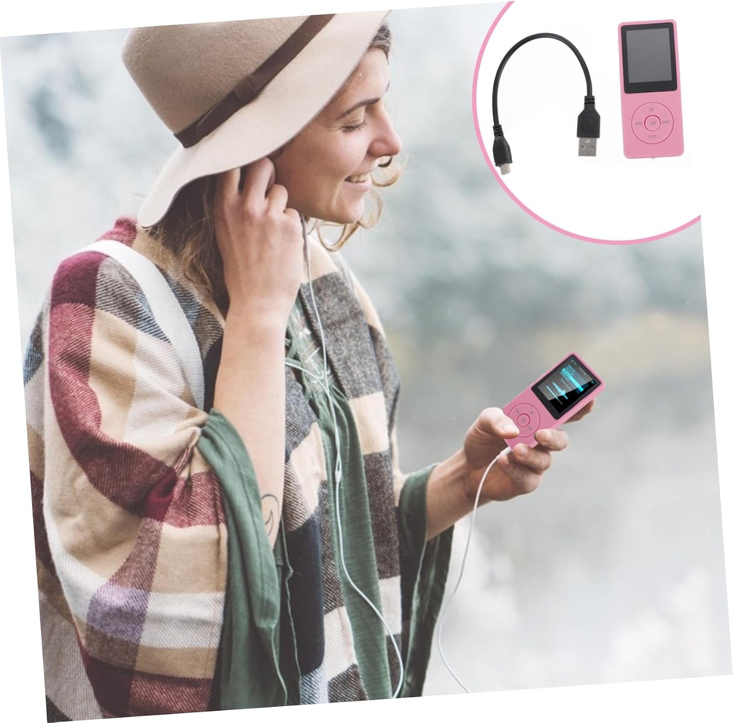 CAXUSD Lossless Sound Music Player Portable Media Player with Classic Buttons Lightweight for Seniors Supports Amv