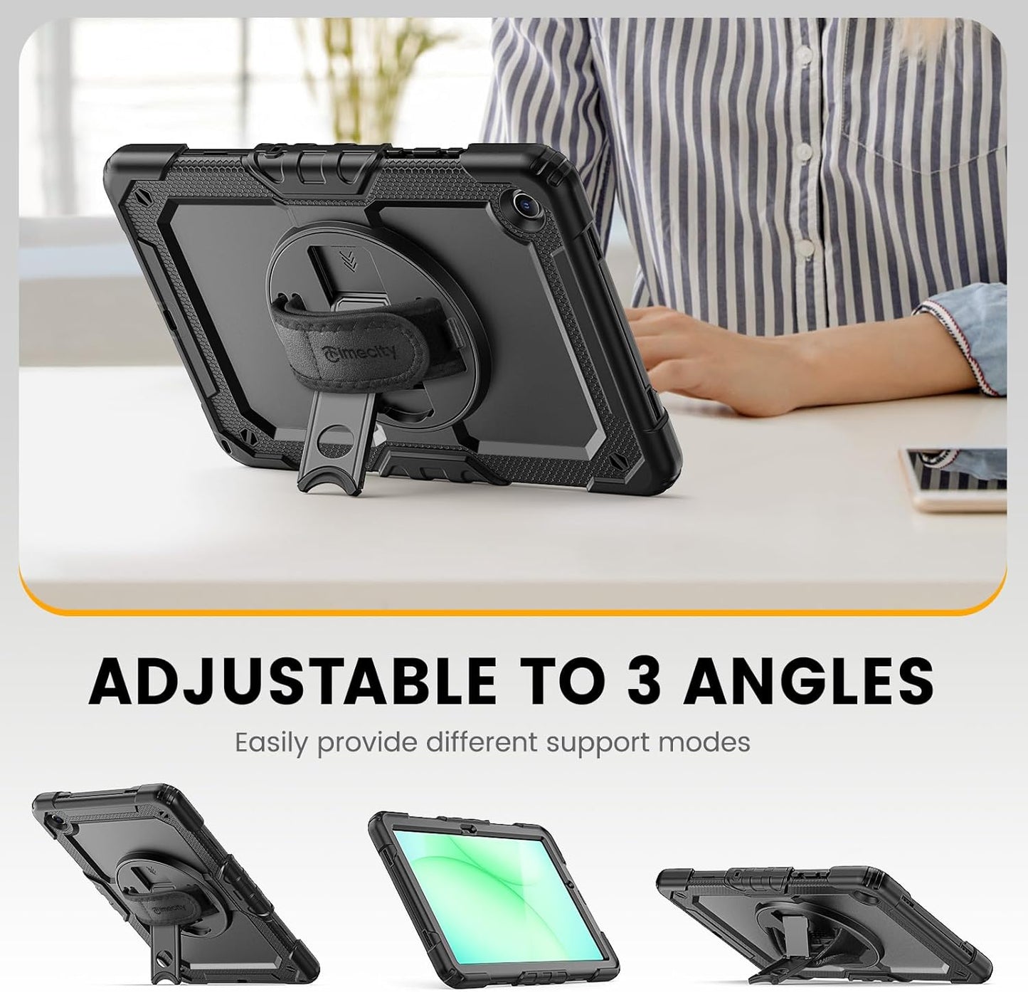 timecity A11+ A9+ 11 Inch Case for Samsung Galaxy Tab Plus / Plus - Heavy Duty Protective Cover with Screen Protector