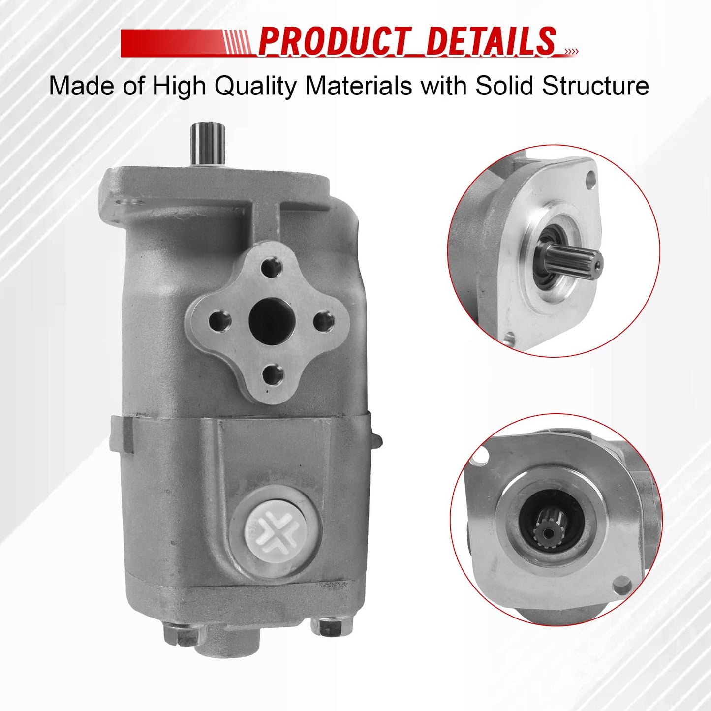 Worldthump Hydraulic Pump, TA020-36400 TA02036400 Replacement for Kubota Tractor L2900DT L3010DT L3300DT L3410DT Tractor Accessory
