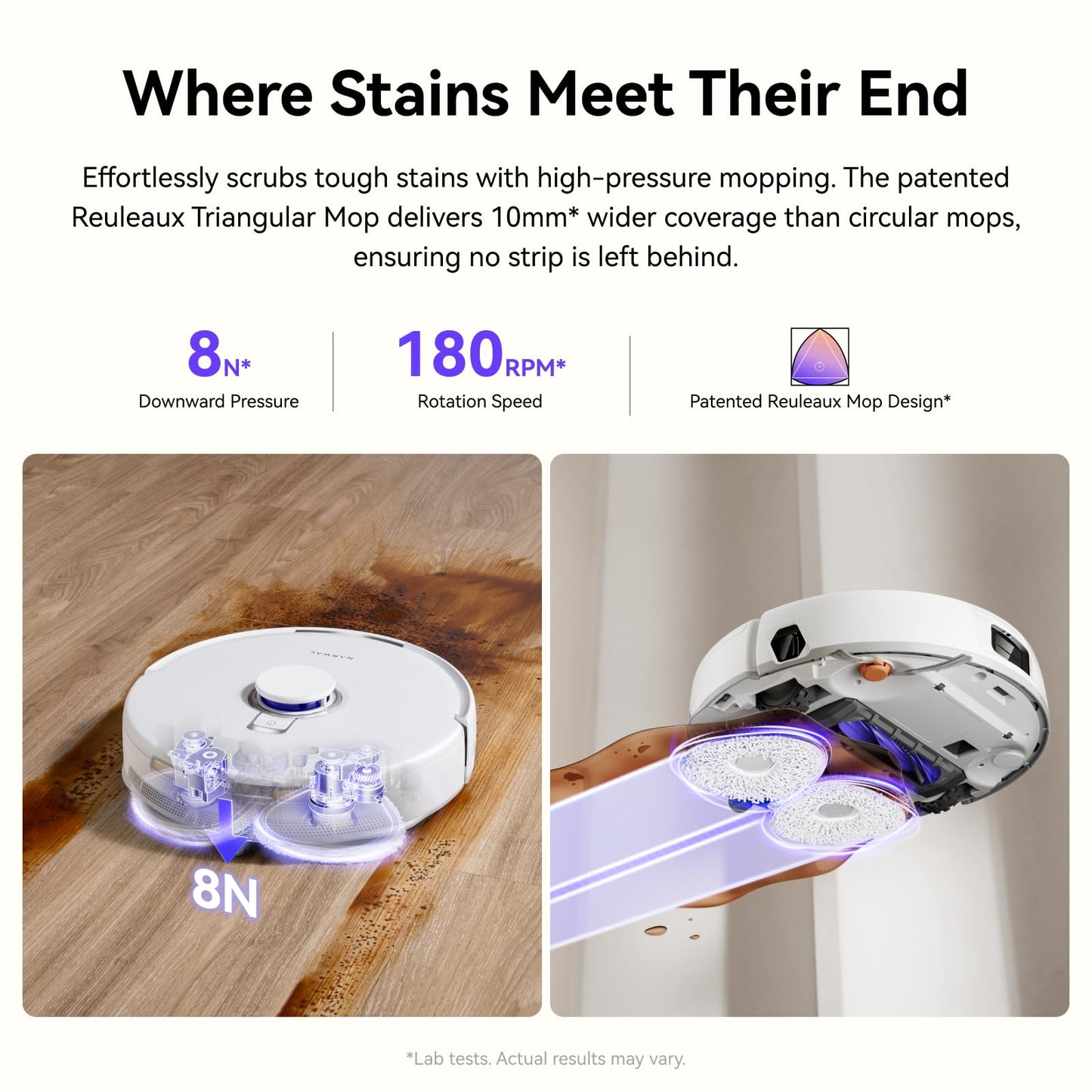 NARWAL Freo X10 Pro Robot Vacuum and Mop Combo, 11,000Pa Suction,DualFlow Tangle-Free System,MopExtend Edge Cleaning,Self-Emptying,Auto Mop Wash & Dry,for Pet Hair & Hard Floors,White