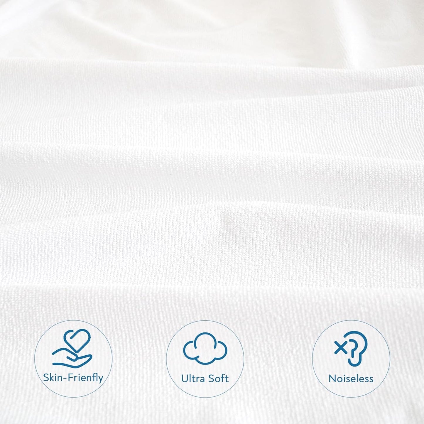 Twin Mattress Protector Waterproof Soft & Breathable Terry, Noiseless Twin Mattress Cover Fitted Sheets up -14'' Mattress Protector for Kids Bed Cover Mattress Pad Protecor Machine Wash