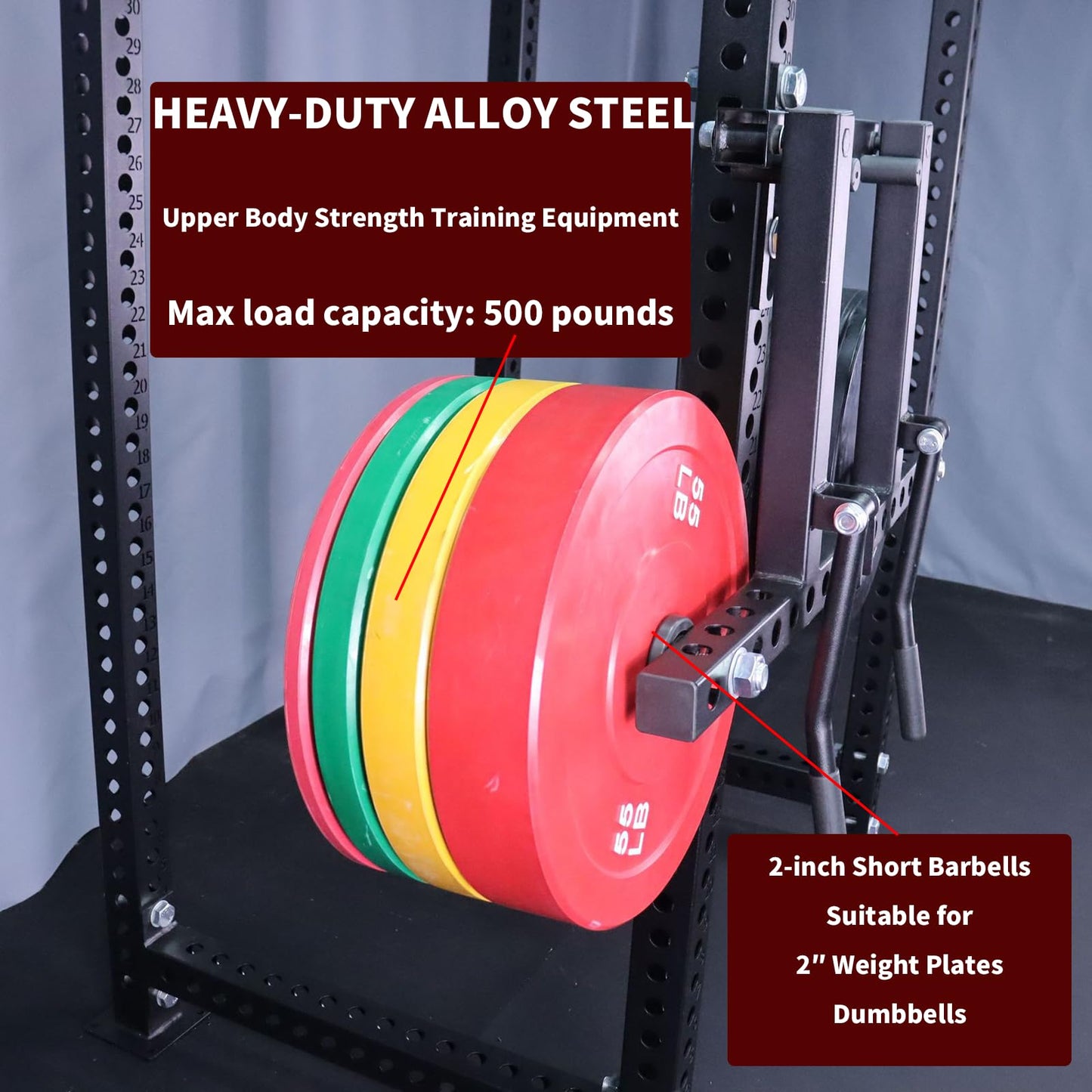 AHTAPFON Lateral Raise Attachment for Power Rack Attachment,Standing Lateral Raise Machine with 1-inch Hole,Upper Body Strength Training Equipment for Home Gym
