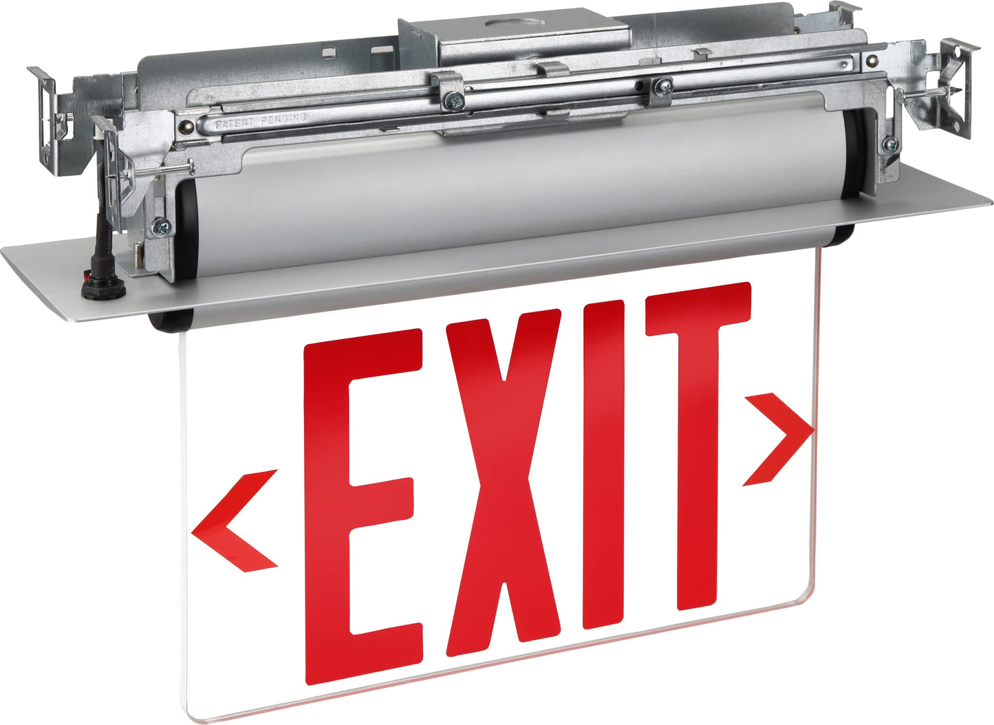 Garrini New York Approved Letter 8" Exit Sign Emergency Light Recessed Housing Single and Double Face Optional, Replaceable Acrylic Panel, UL Certified GRMSEL-200