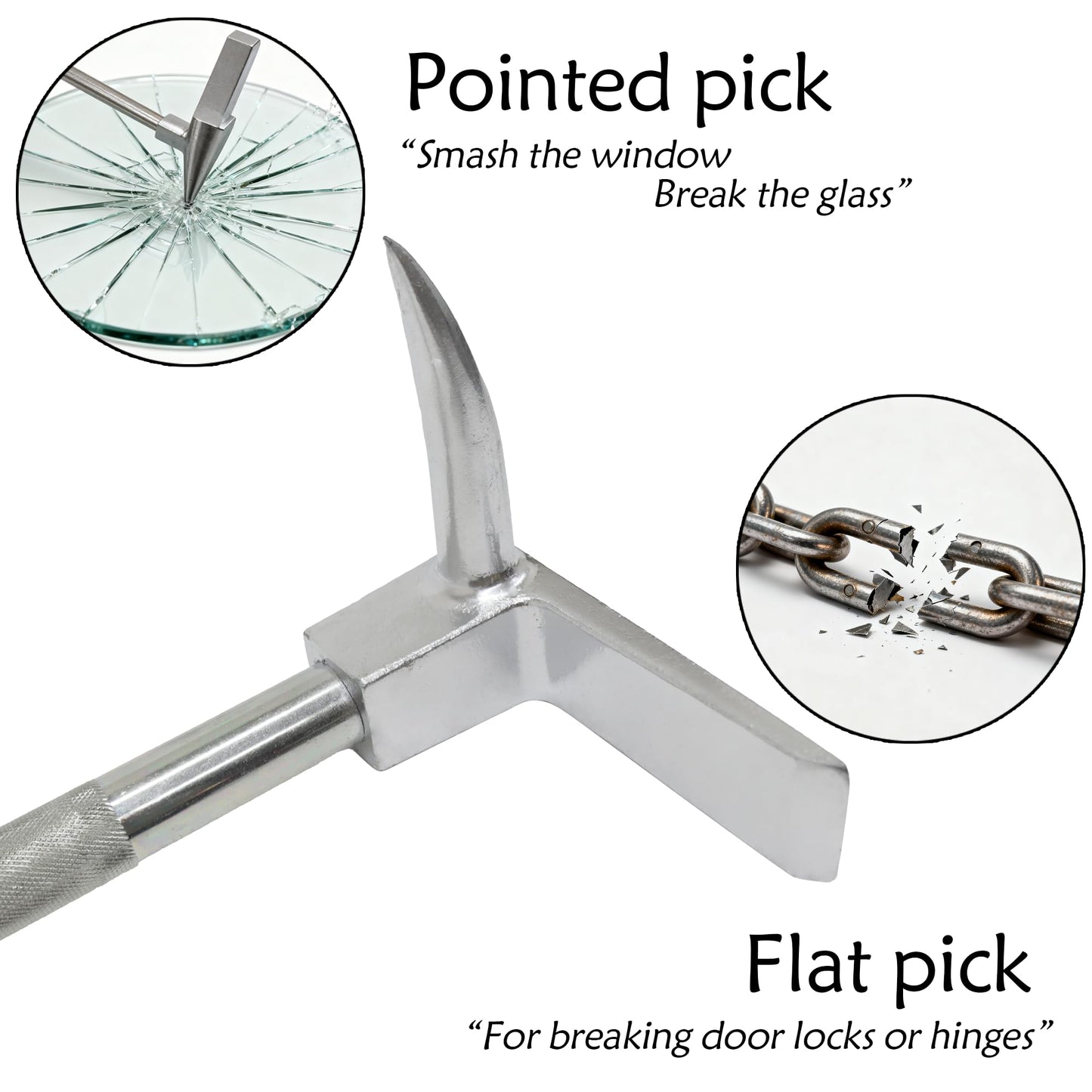 Maisutseb 30" Halligan Tool Breaching Demolition Halligan Bar High-Strength Carbon Steel Entry Rescue Tools for Firefighters and Emergency