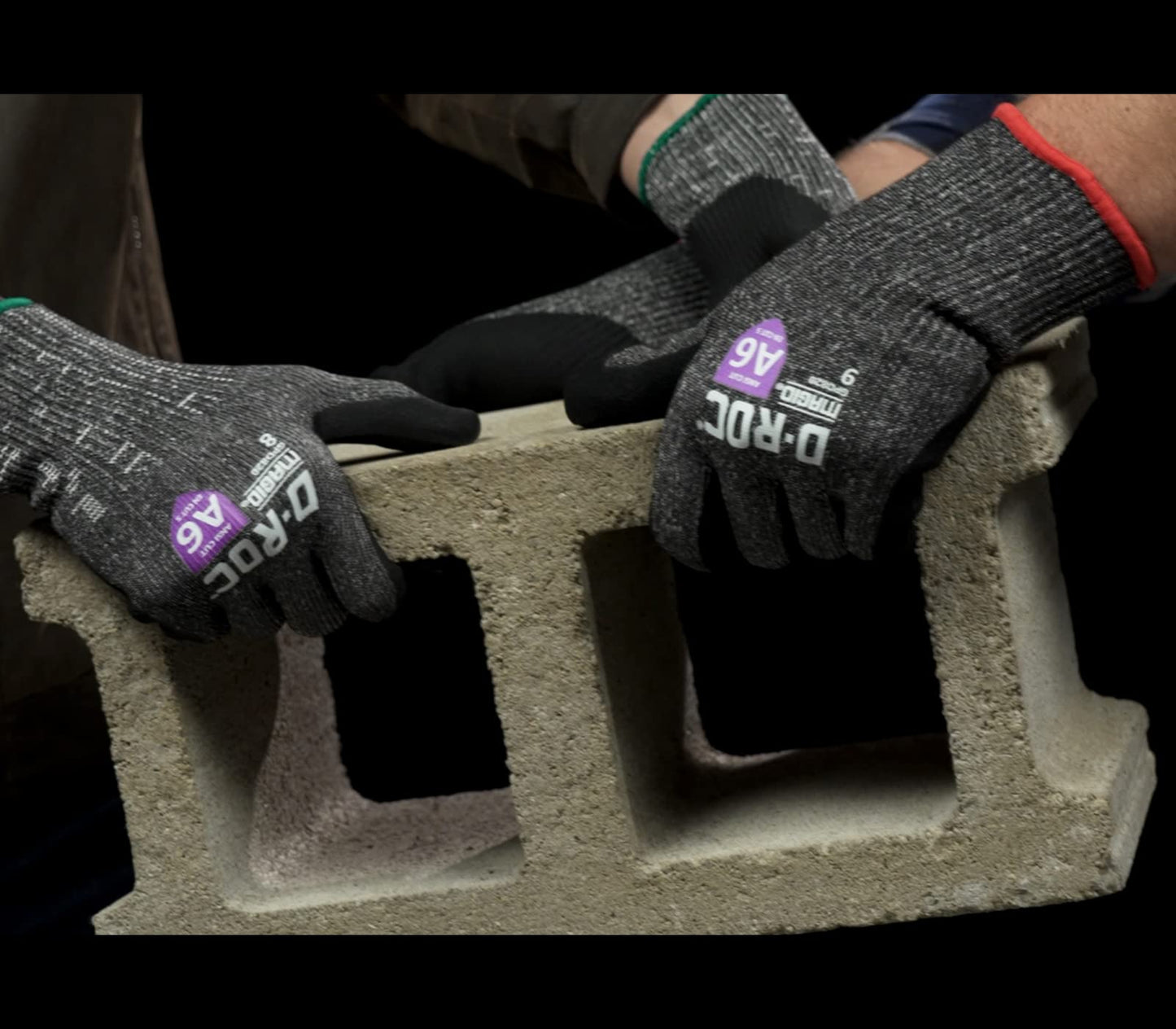 MAGID D-ROC ANSI A6 NitriX Palm Coated Touchscreen Gloves, 12 Pairs, Size 9/Large, GPD820