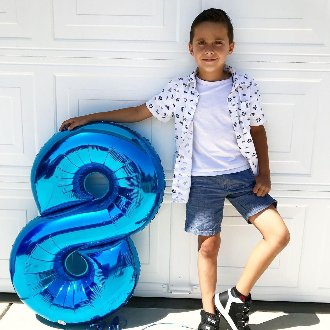 Number 80 Balloon - 40 Inch Navy Blue Birthday Decoration for 80th Celebration | Perfect for Men & Women
