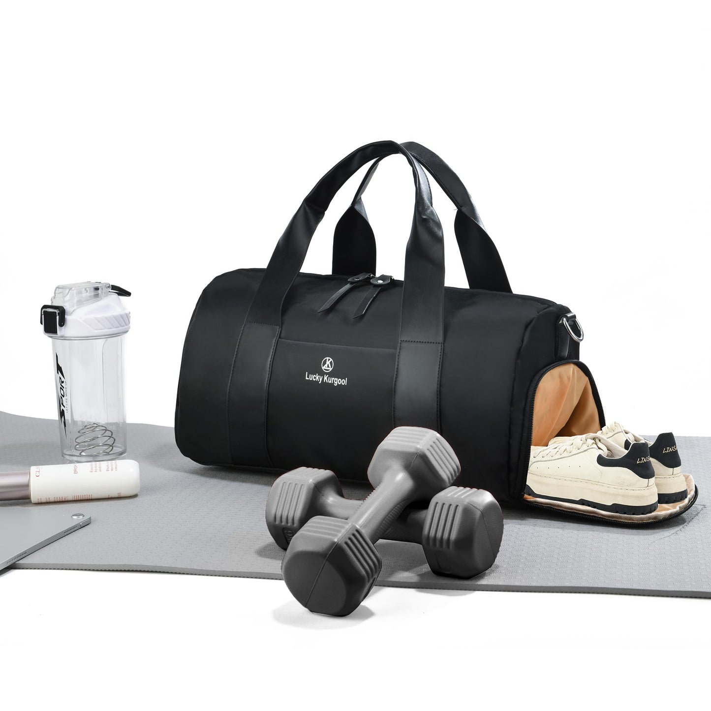 Small Gym Bag for Women with Wet Pocket & Shoes Compartment, Cute Mini Sport Duffel Gym Tote Bags for Yoga, Workout, Dance, Swim