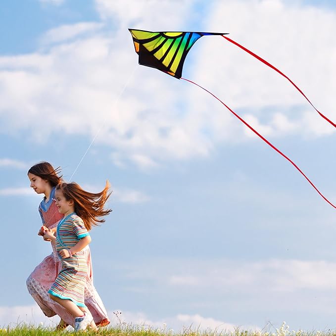 Xida Kites for Kids Ages 4-8, Large Kite for Adults, Easy to Fly Beach Kites with Handle and String,Perfect for Beginners,Beach,and Outdoor Flying Fun