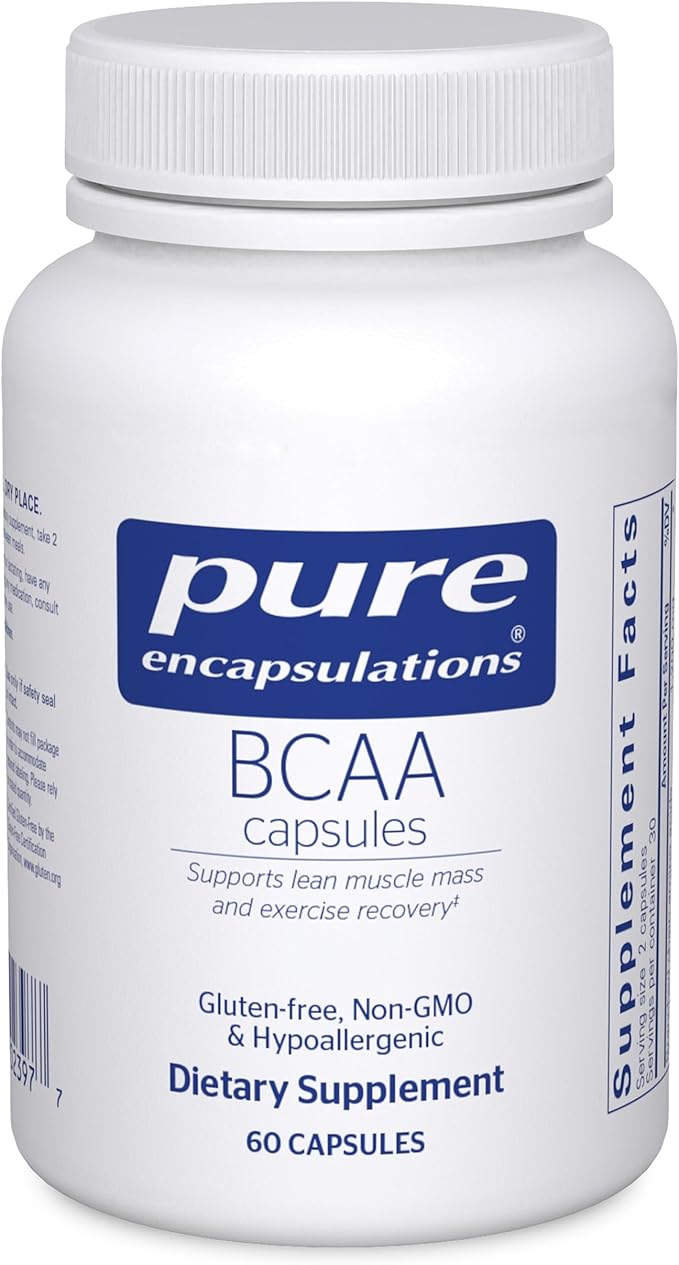 Pure Encapsulations BCAA Capsules | Hypoallergenic Supplement to Support Muscle Function During Exercise* | 60 Capsules