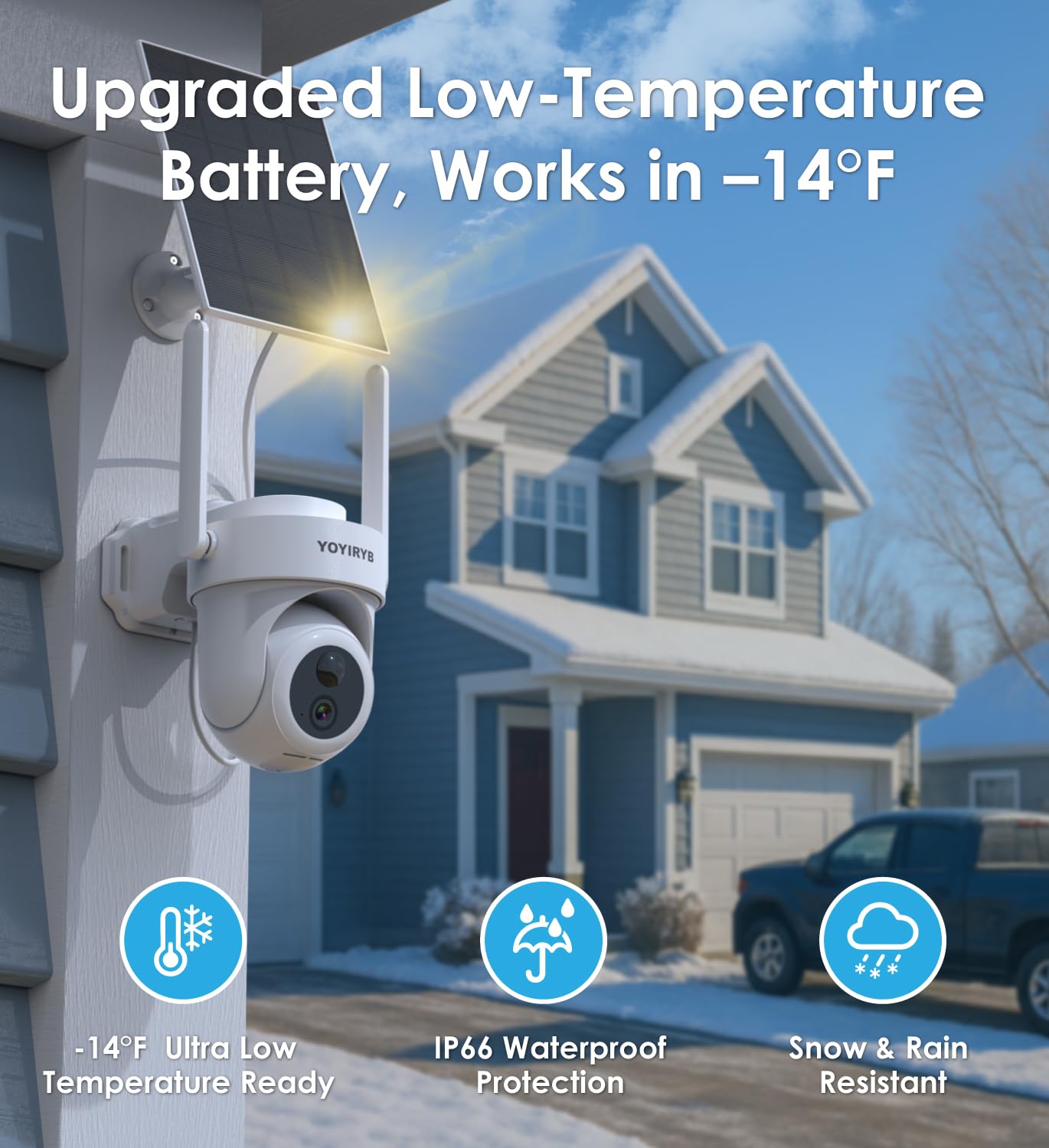 4K Security Cameras Wireless Outdoor, No Subscription, [2026 NEW] Solar-Powered Home Security Camera System with 360° Auto Tracking, Color Night Vision, 64GB Local Storage, 5G & 2.4G WiFi, Easy Setup