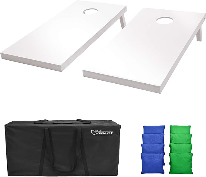 GoSports 4 ft x 2 ft Regulation Size Wooden Cornhole Boards Set - Includes Carrying Case and Over 100 Optional Bean Bag Colors