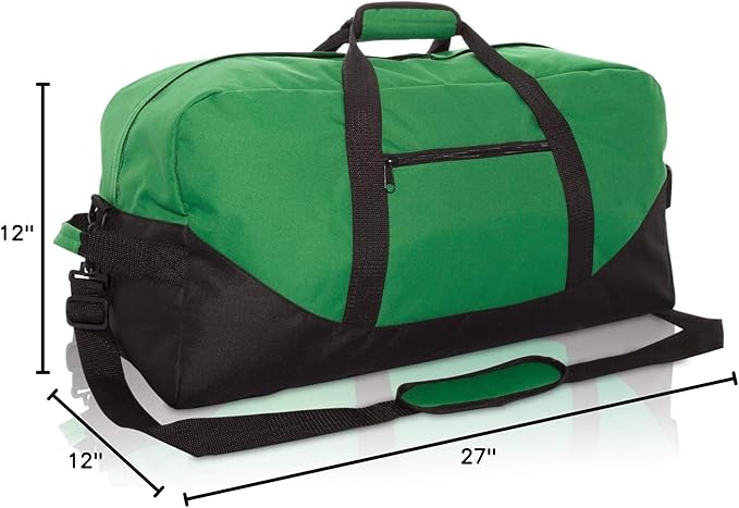 DALIX 25" Big Adventure Large Gym Sports Duffle Bag (Black Grey Navy Blue Red Camo)