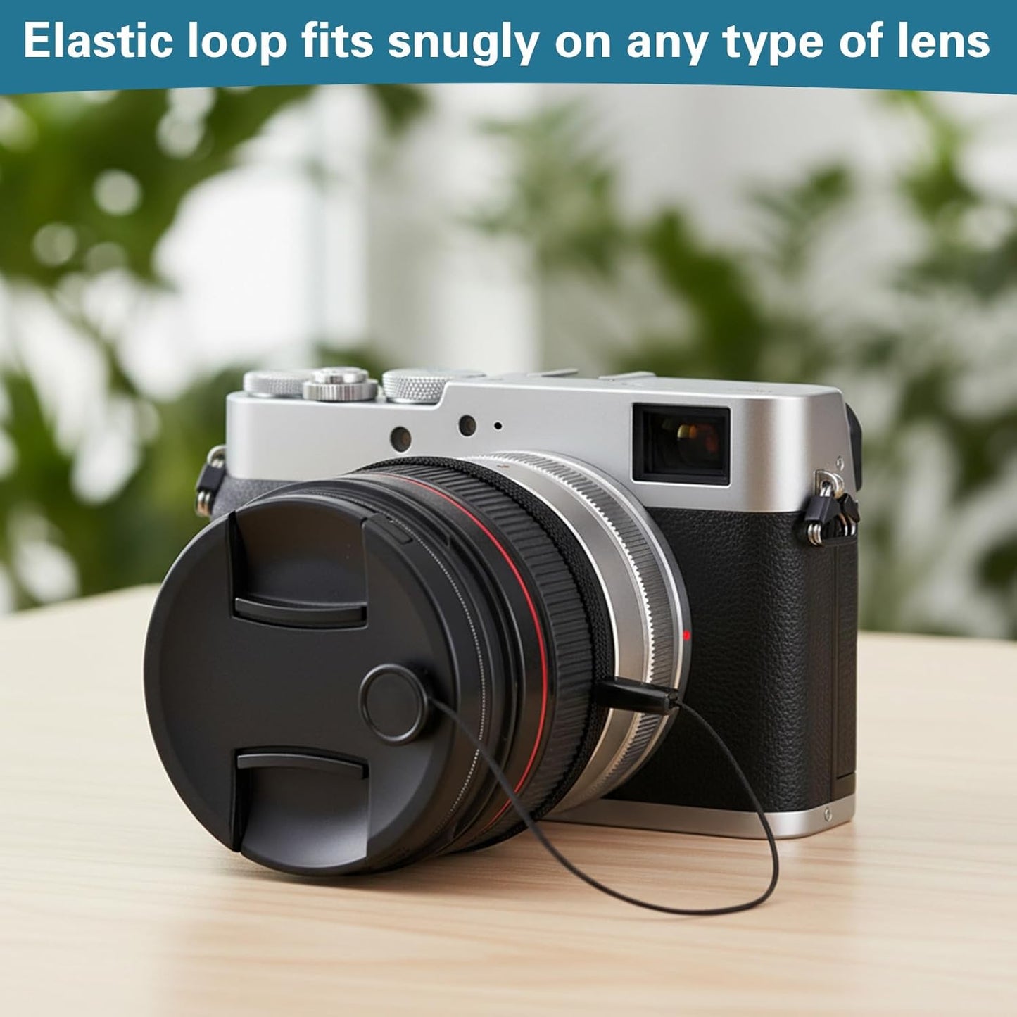 Xinjoduz 10 Pack Camera Lens Cap Leash, Lenses Cap Keeper Tether with Elastic String, Lens Caps Holder Compatible