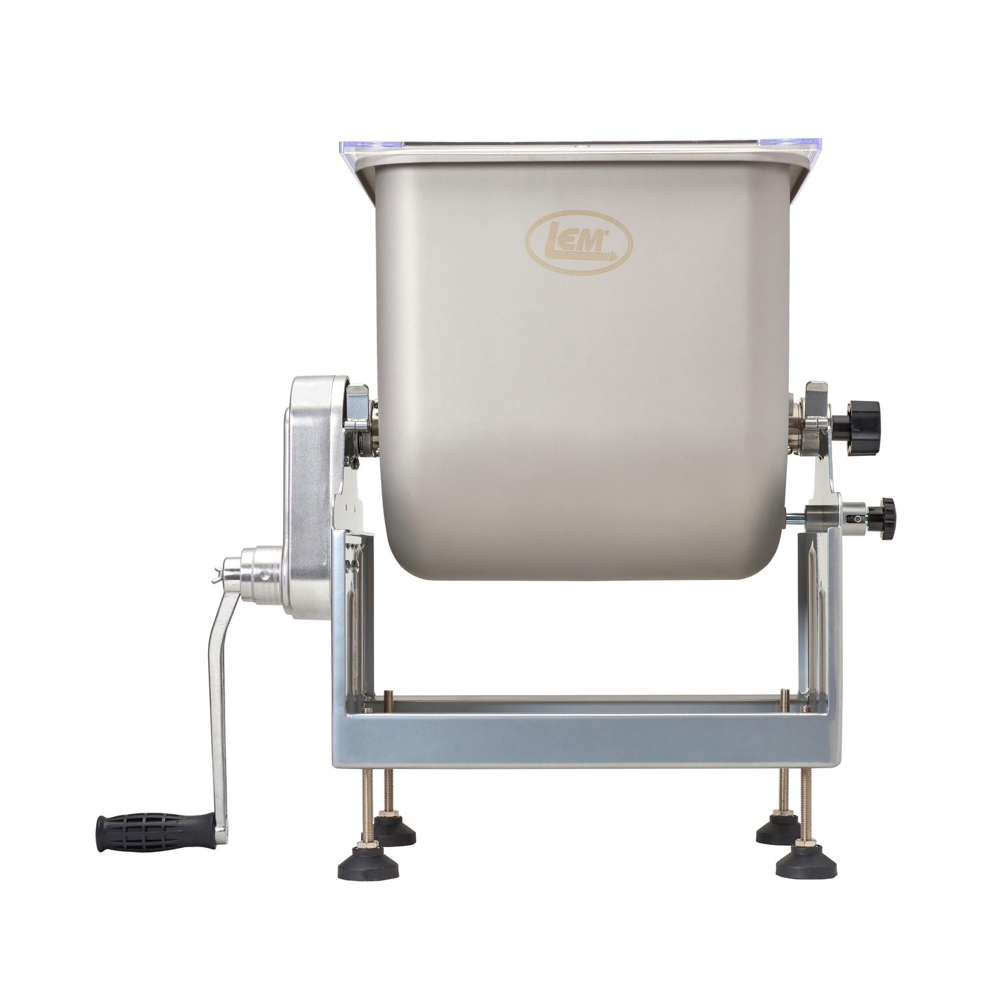 LEM Products BigBite Tilt Meat Mixer, 50 lb Stainless Steel Meat Mixer for Ground Beef, Sausage Making, Kitchen Meal Prep, Manual or Grinder-Driven Mixing for Home Use