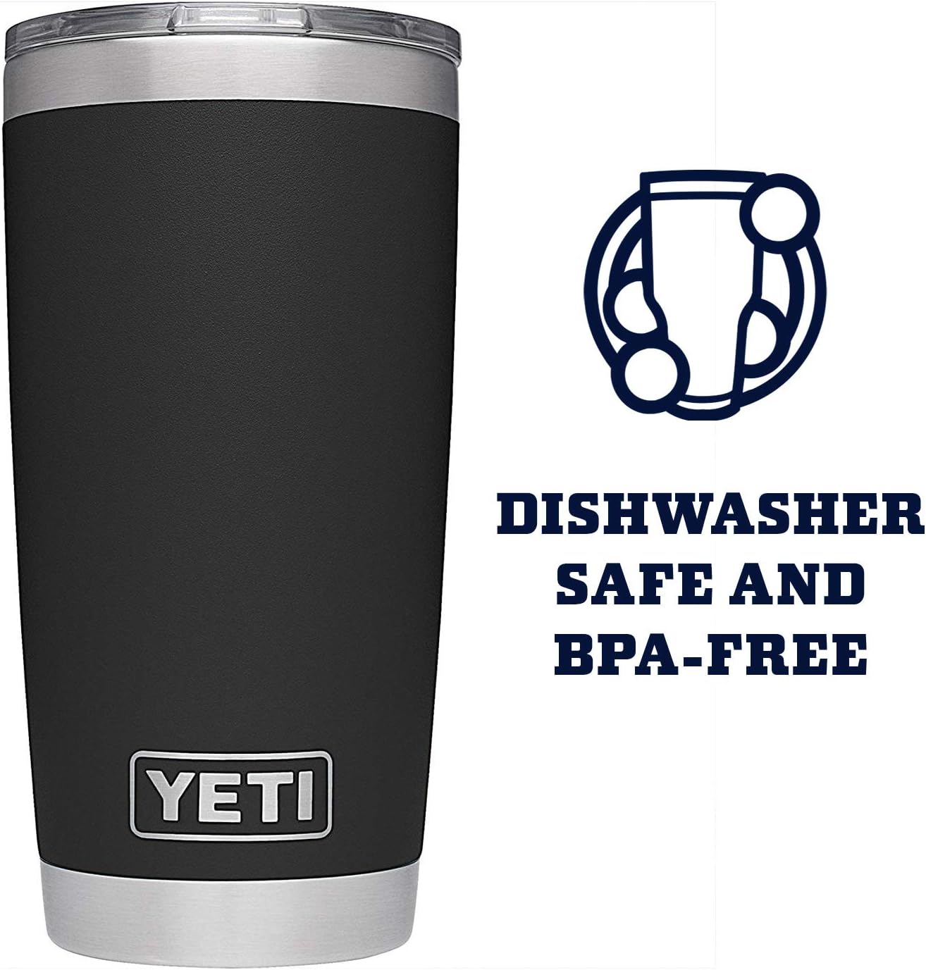 YETI Rambler 20 oz Stainless Steel Tumbler - Vacuum Insulated with MagSlider Lid for Hot & Cold Drinks