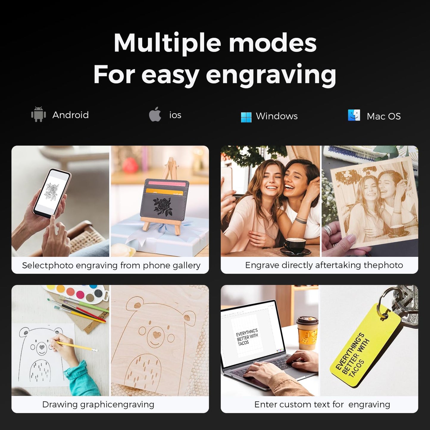 LONGER Ray5 mini Laser Engraver, 32-Bit High-Speed 12000mm/min, 0.04mm Compressed Spot, WiFi APP Control, 130×140mm Engraving Area, Eye Protection, for Wood, Acrylic, Paper (3.5W)