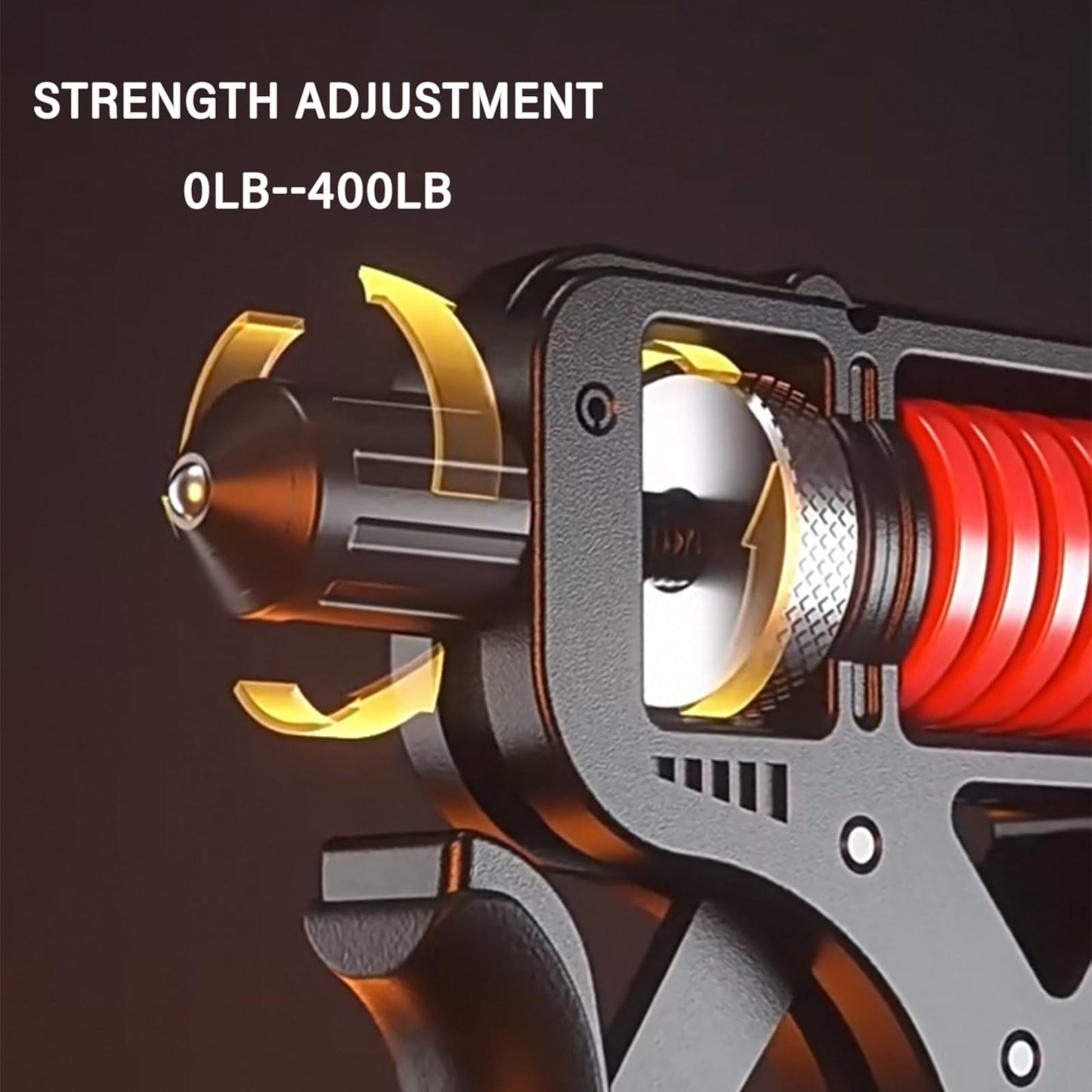 CAPTAIN Adjustable 10–400 lb Electronic Grip Strength Trainer – Alloy Frame, Titanium-Plated Steel, TPR Non-Slip Handles