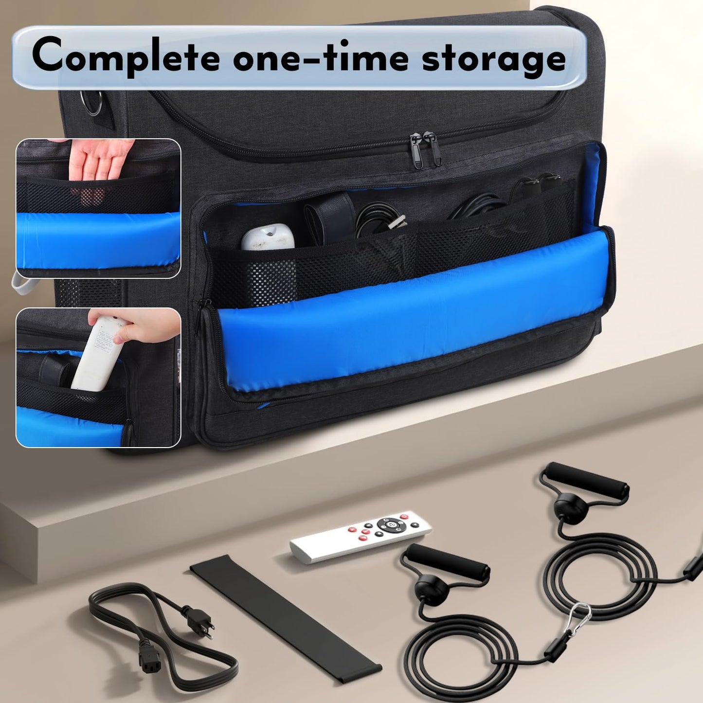 Amotpo Carry Case Compatible with AXV/SoftGym Vibration Plate Fitness Platform Portable Vibration Plate Exercise Machine Storage Bag Cover,Large Capacity Carry Bag with Pockets,Case Only