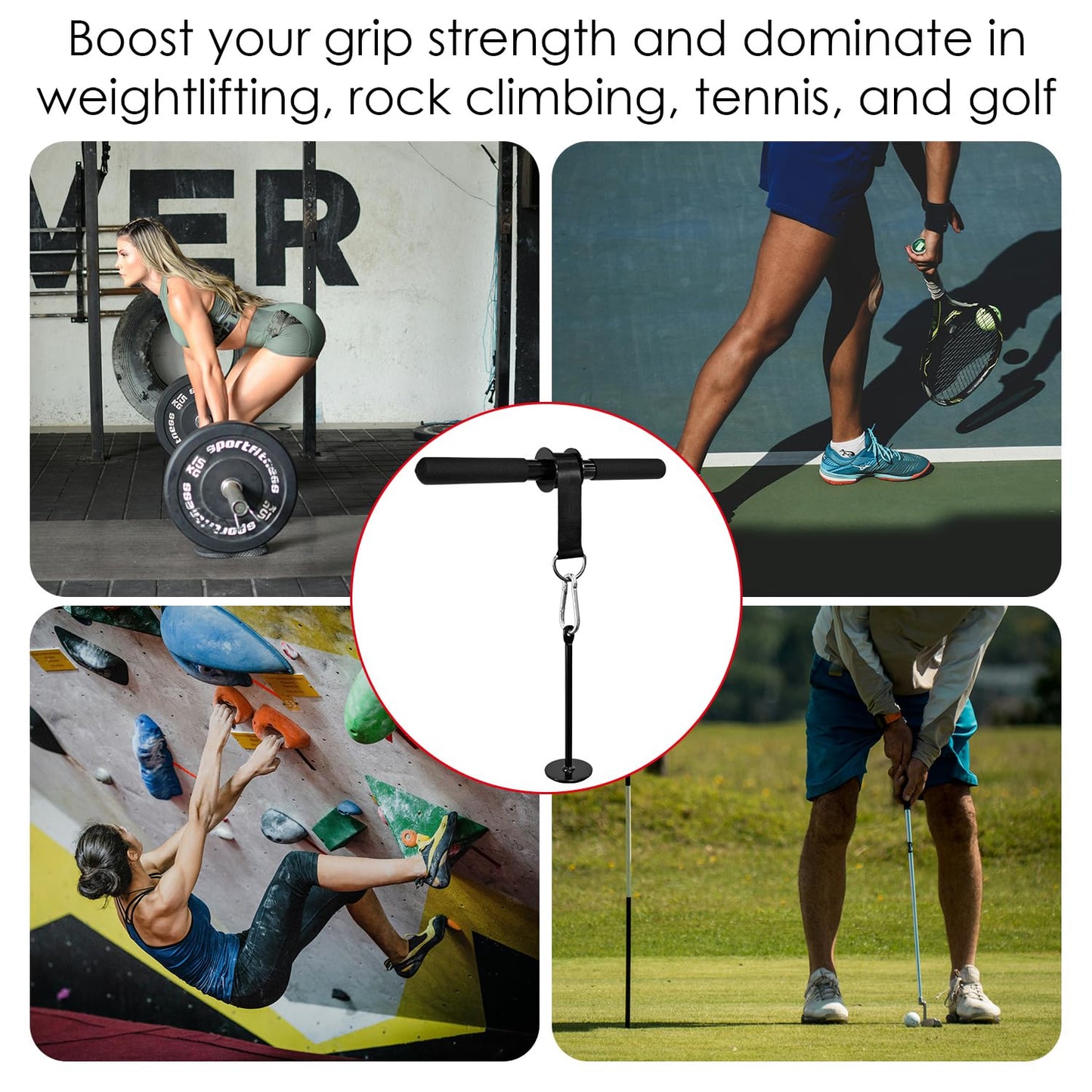 Socpuro Wrist and Forearm Blaster Exerciser, Forearm Strengther Wrist Roller Trainer for Wrist/Arm Training Workout (Nylon Webbing)