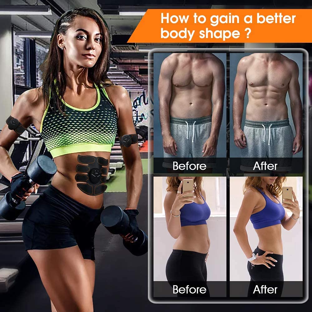 Fitness Belt Abs Stimulator Muscle Training Fitness Workout Equipment Ab Core Toner Belt for Abdominal/Arm/Leg for Home Use