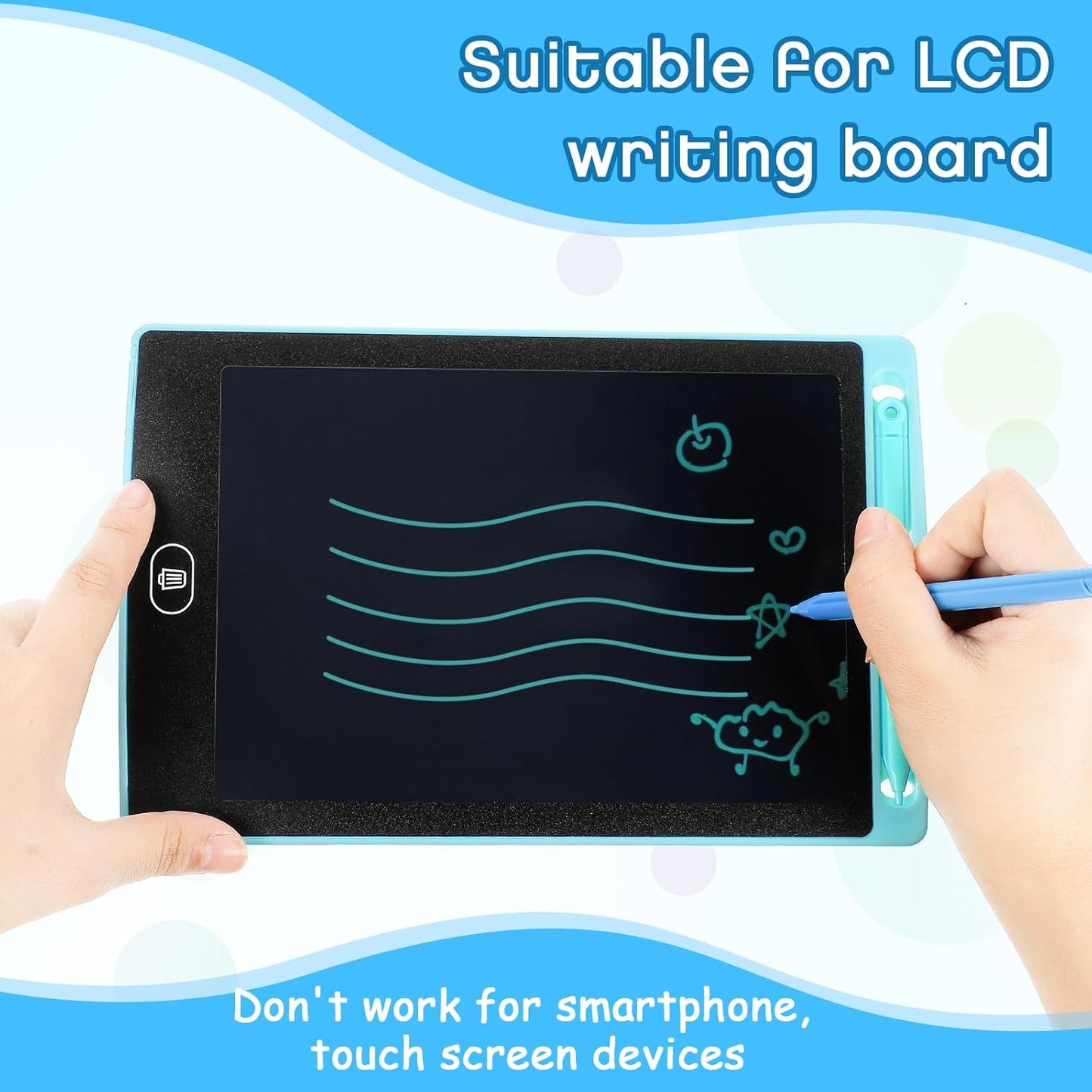 Chinco 6 Pad,3 Pcs LCD Writing Tablet Pen Replacement for Kids Drawing Tablet Doodle Board Kids Stylus Pen for Drawing