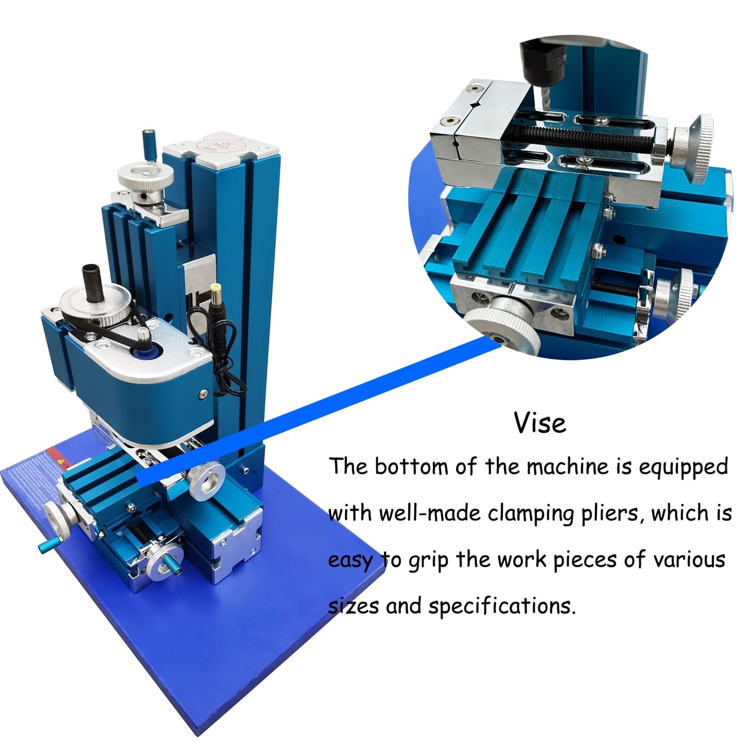 INTBUYING Mini Metal Milling Machine AC100V-240V Mini Drilling and Milling Machine DIY Tool Benchtop Wood Lathe for Educational Model Making