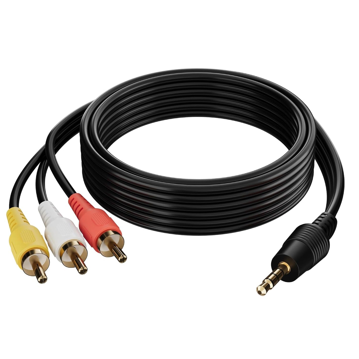 3.5mm 4 1/8 3 MP3,DVD,Tablets,Speakers, Adoreen to RCA Camcorder Handycam Audio Video Output Cable Ft, TRRS to RCA