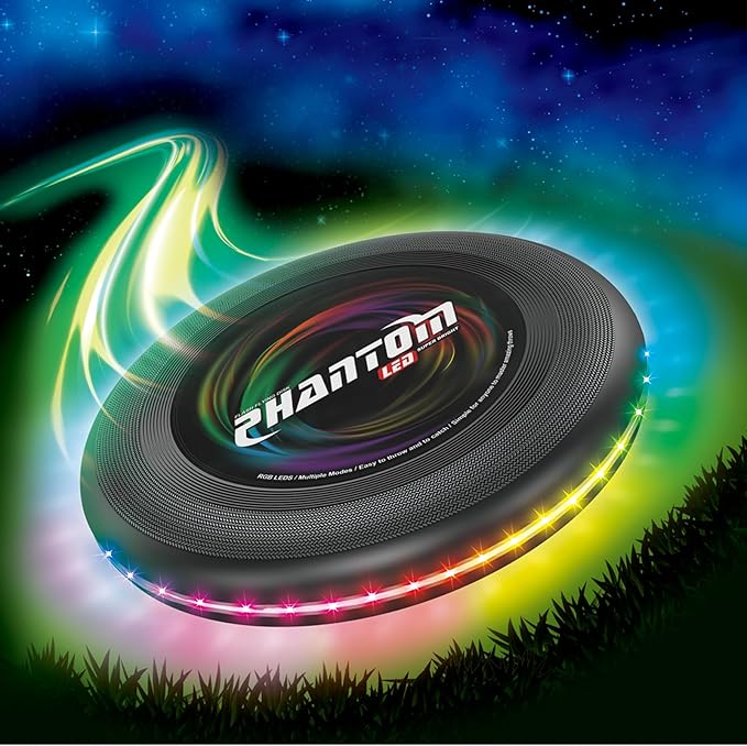 Flying Disc with Million LED Colors, Total 41 LEDs Powered, 35 Brilliant LED at Edge 13 Lighting Modes Waterproof Flying Ring, Camping for Kids Teens Adults, for Kids, Perfect Ages 6+